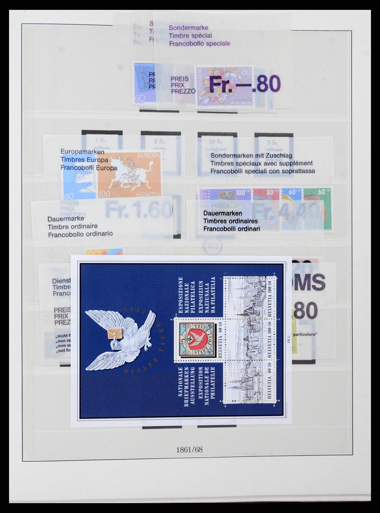 38905 0181 - Stamp collection 38905 Switzerland 1850-1995.