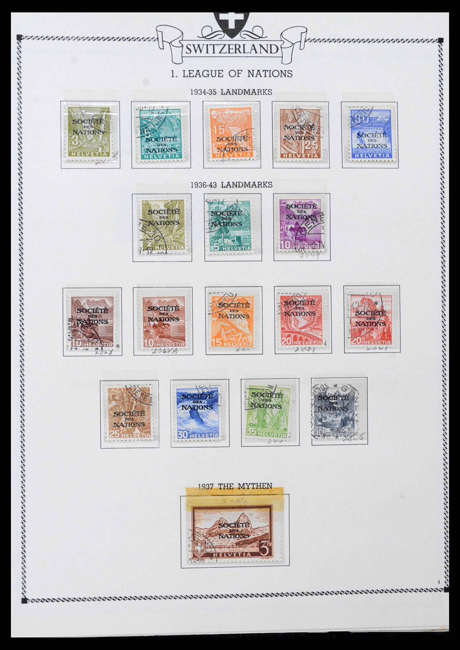 38905 0187 - Stamp collection 38905 Switzerland 1850-1995.