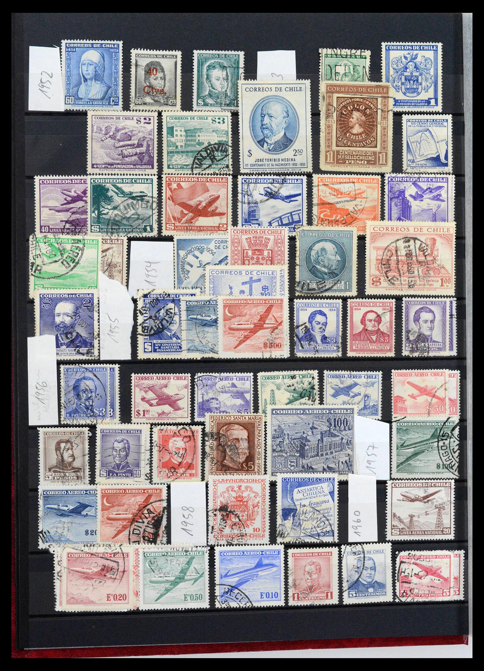 38913 0004 - Stamp collection 38913 Chili 1855-2002.