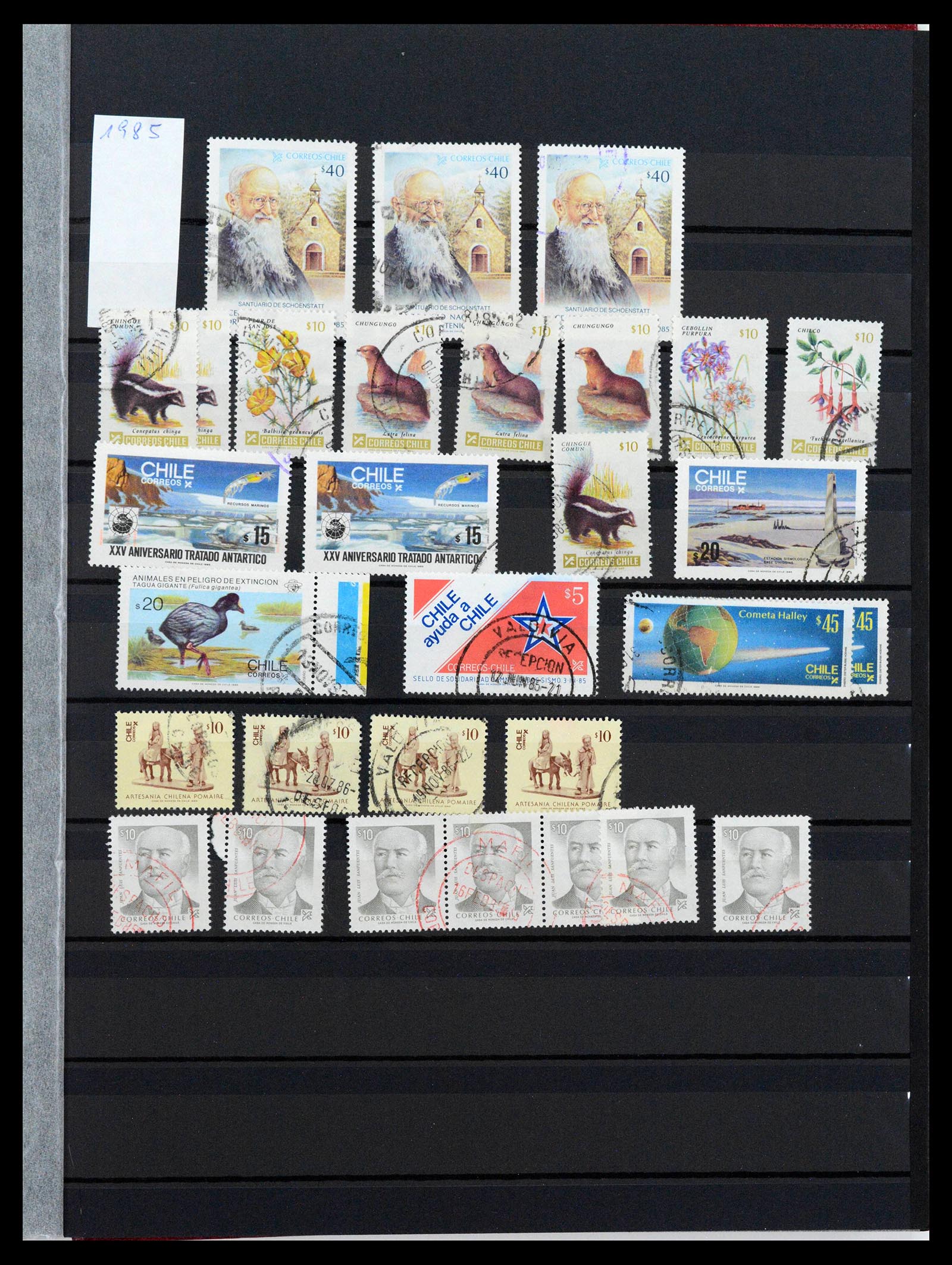 38913 0013 - Stamp collection 38913 Chili 1855-2002.