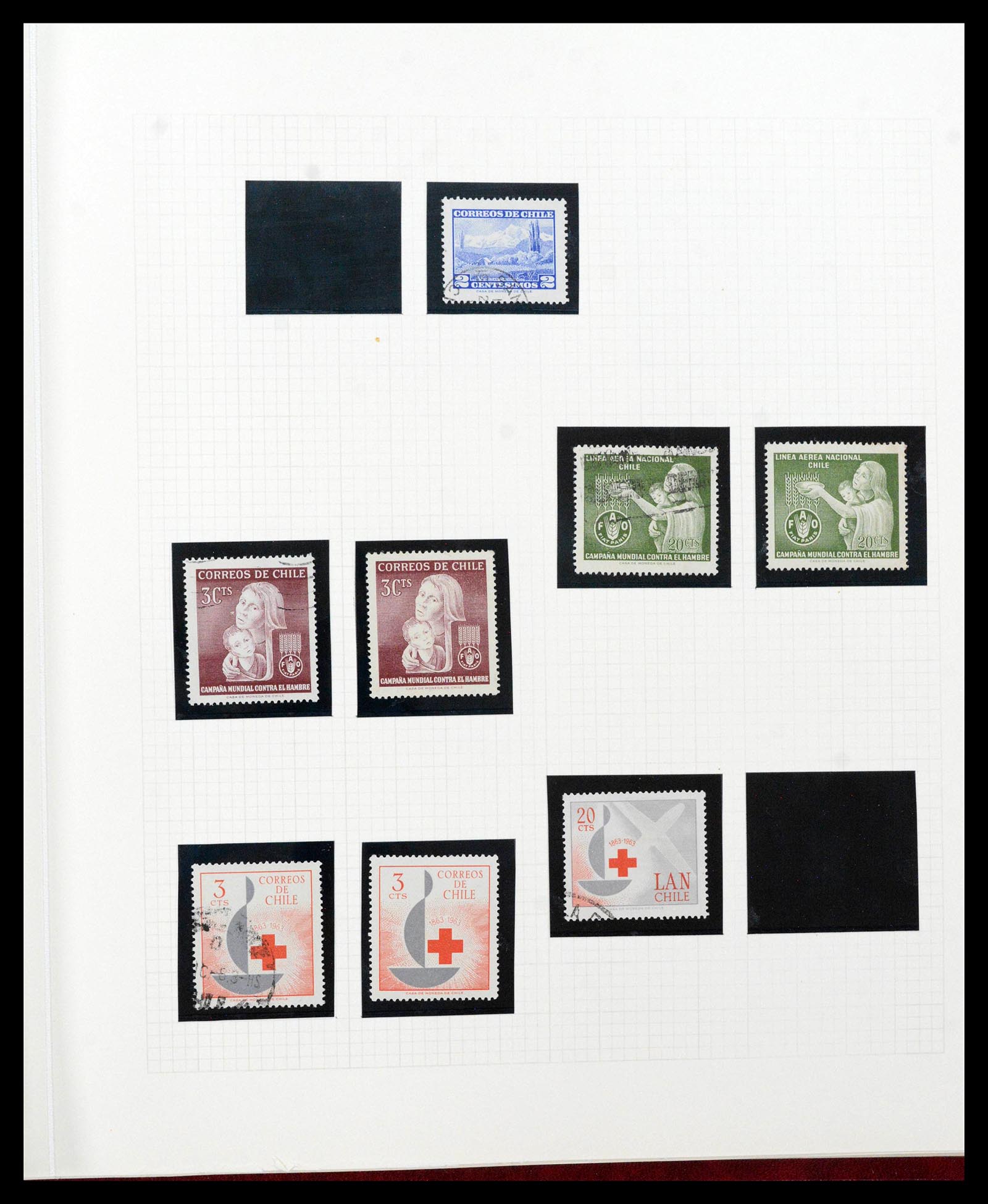 38913 0044 - Postzegelverzameling 38913 Chili 1855-2002.