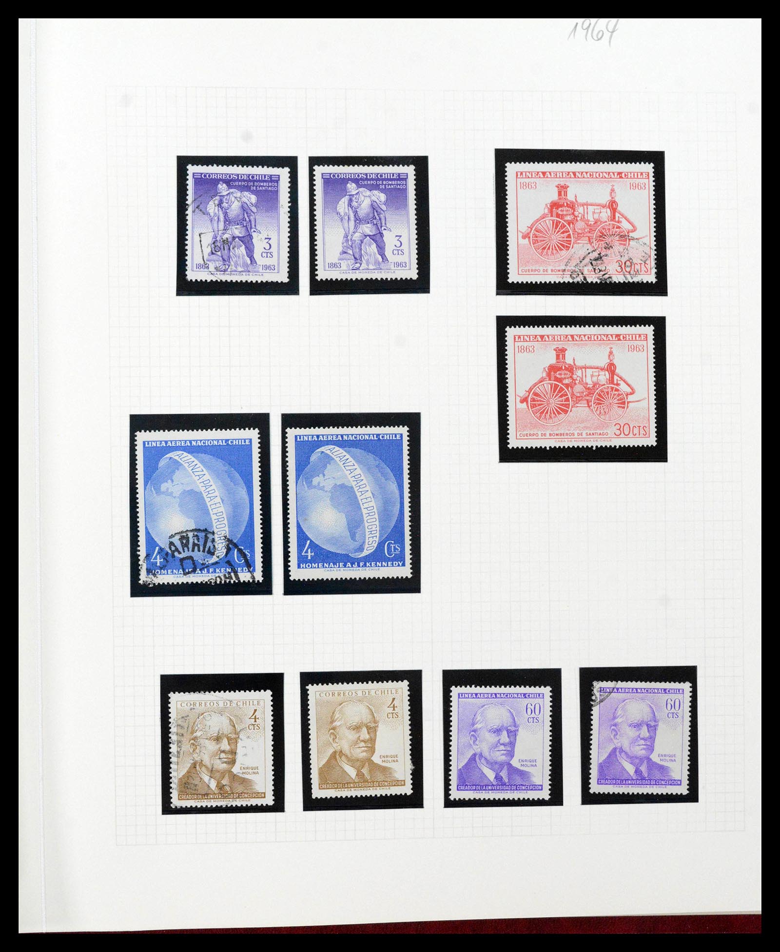 38913 0045 - Postzegelverzameling 38913 Chili 1855-2002.