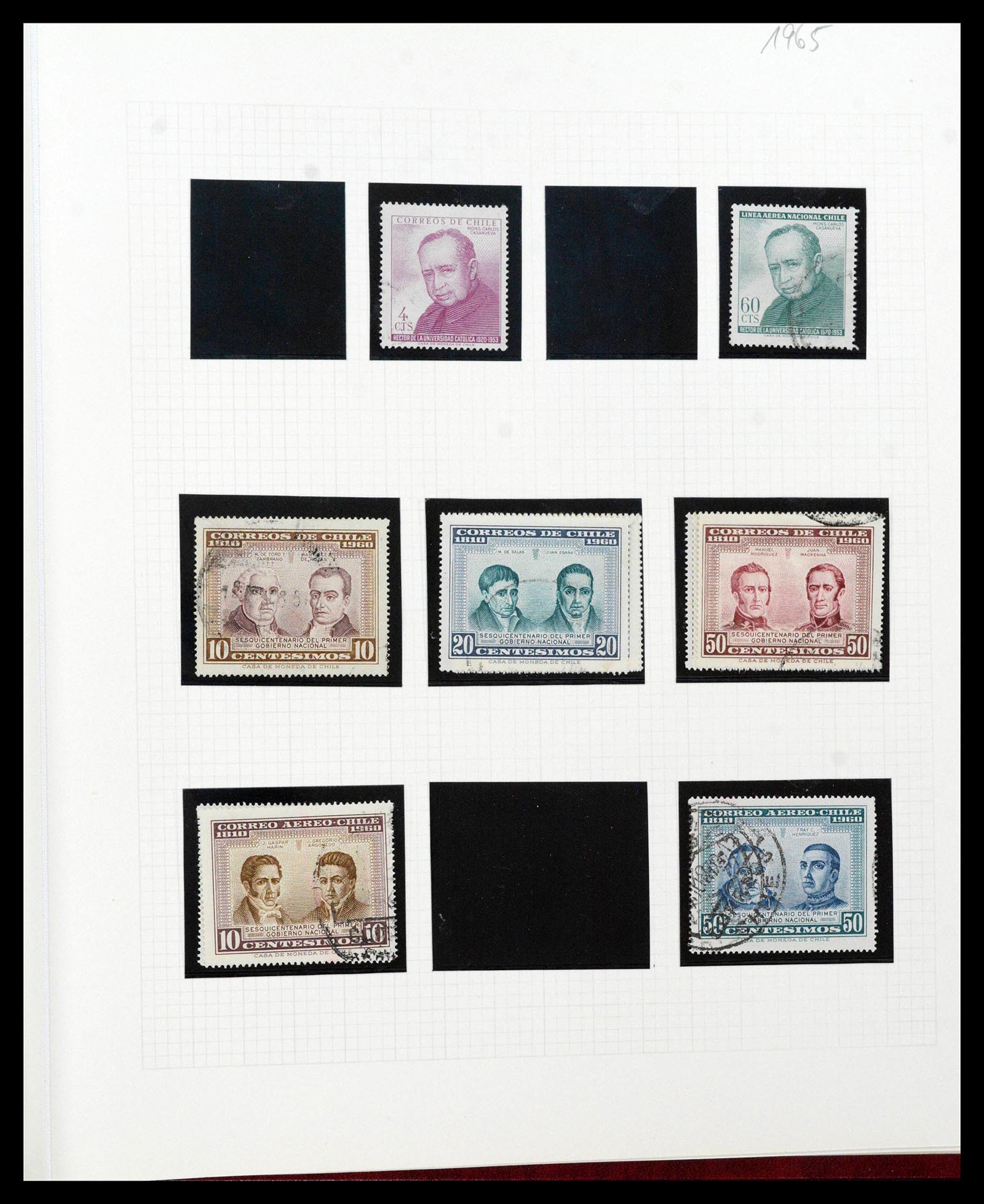 38913 0046 - Postzegelverzameling 38913 Chili 1855-2002.