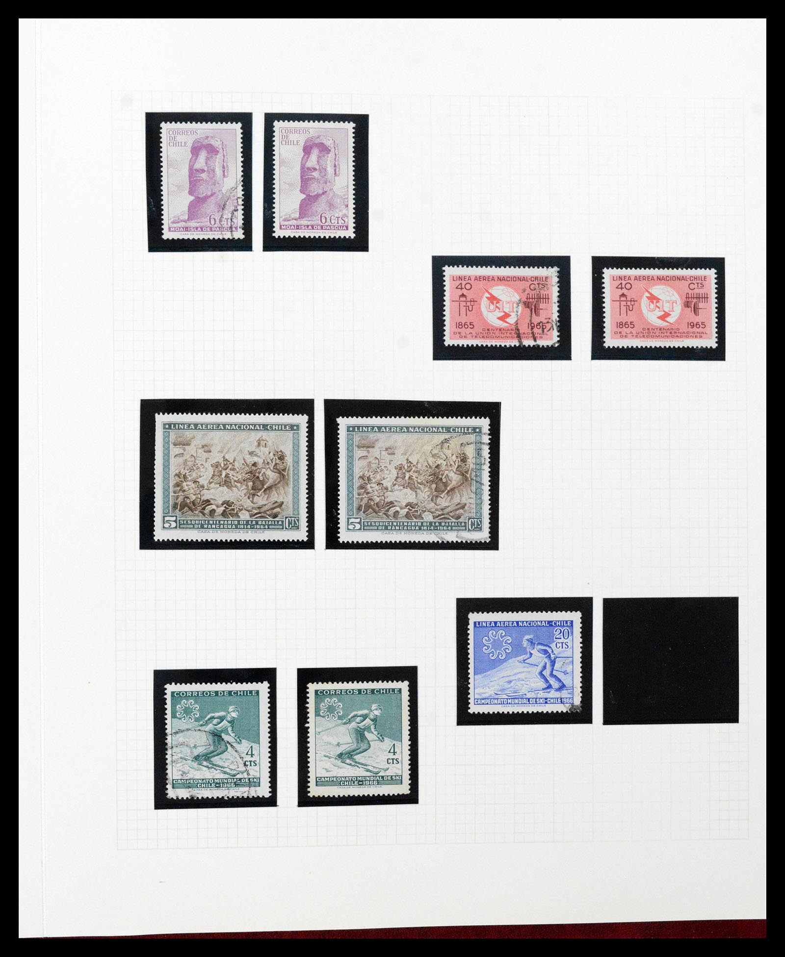 38913 0047 - Postzegelverzameling 38913 Chili 1855-2002.
