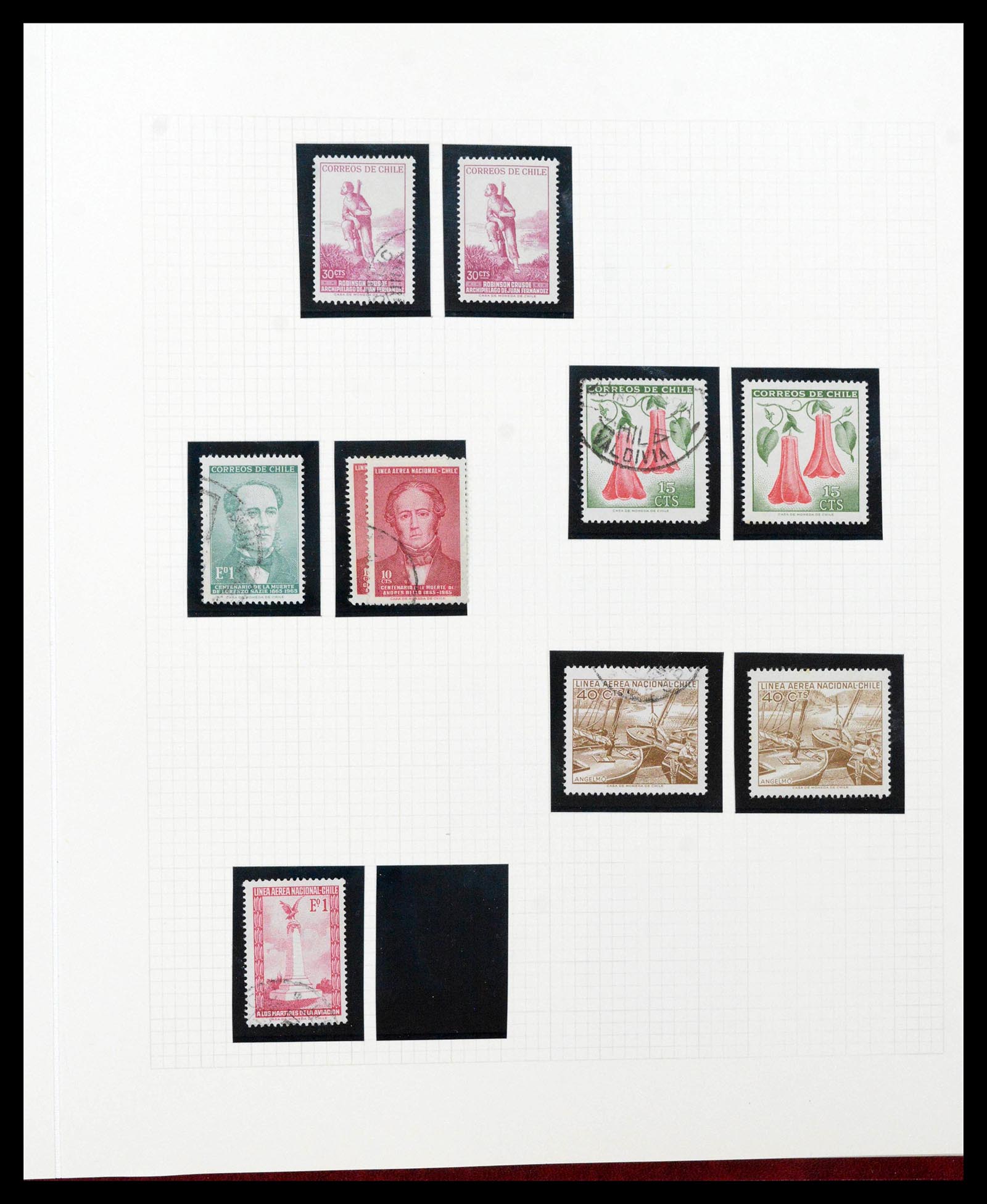 38913 0048 - Postzegelverzameling 38913 Chili 1855-2002.
