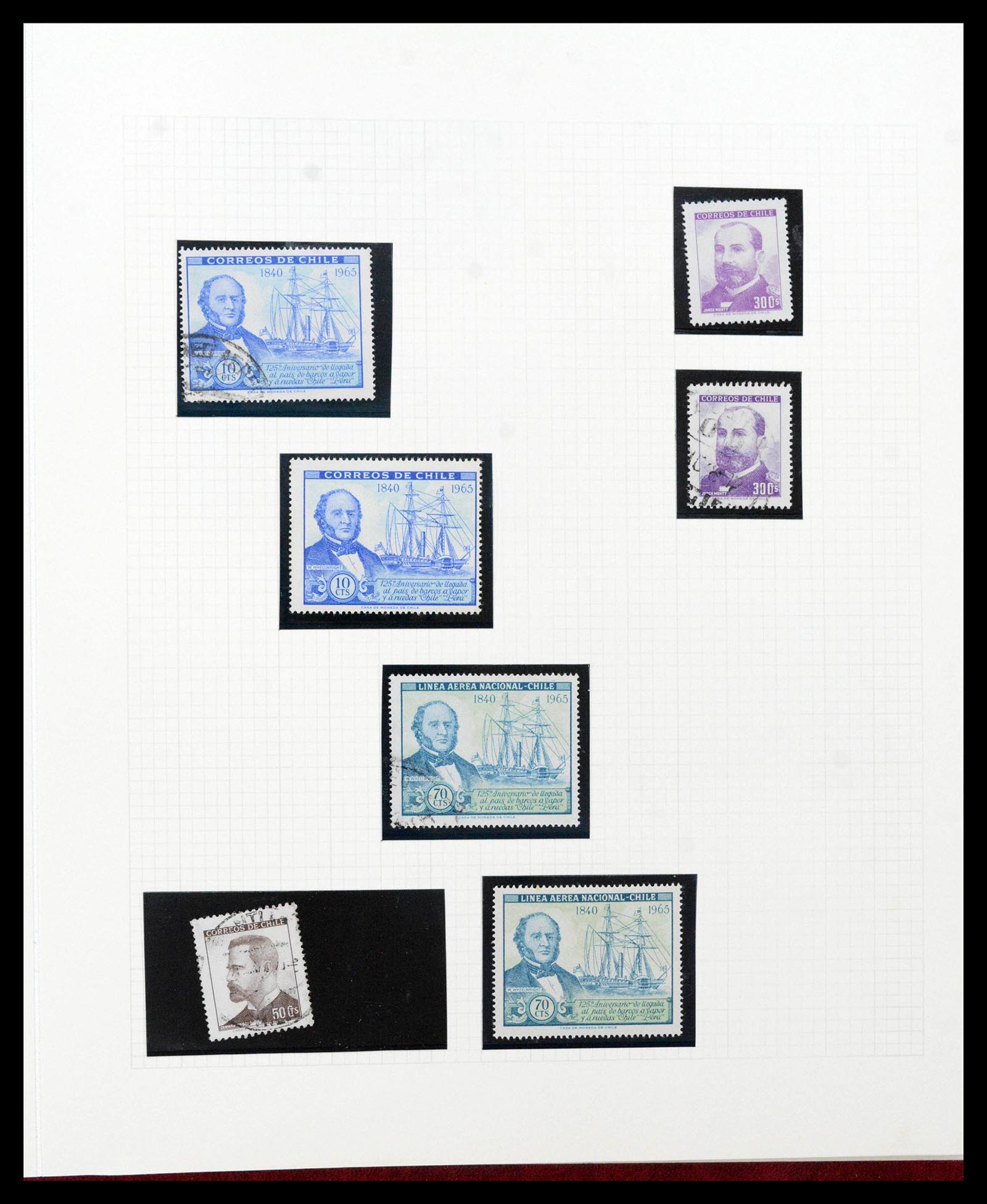38913 0050 - Postzegelverzameling 38913 Chili 1855-2002.