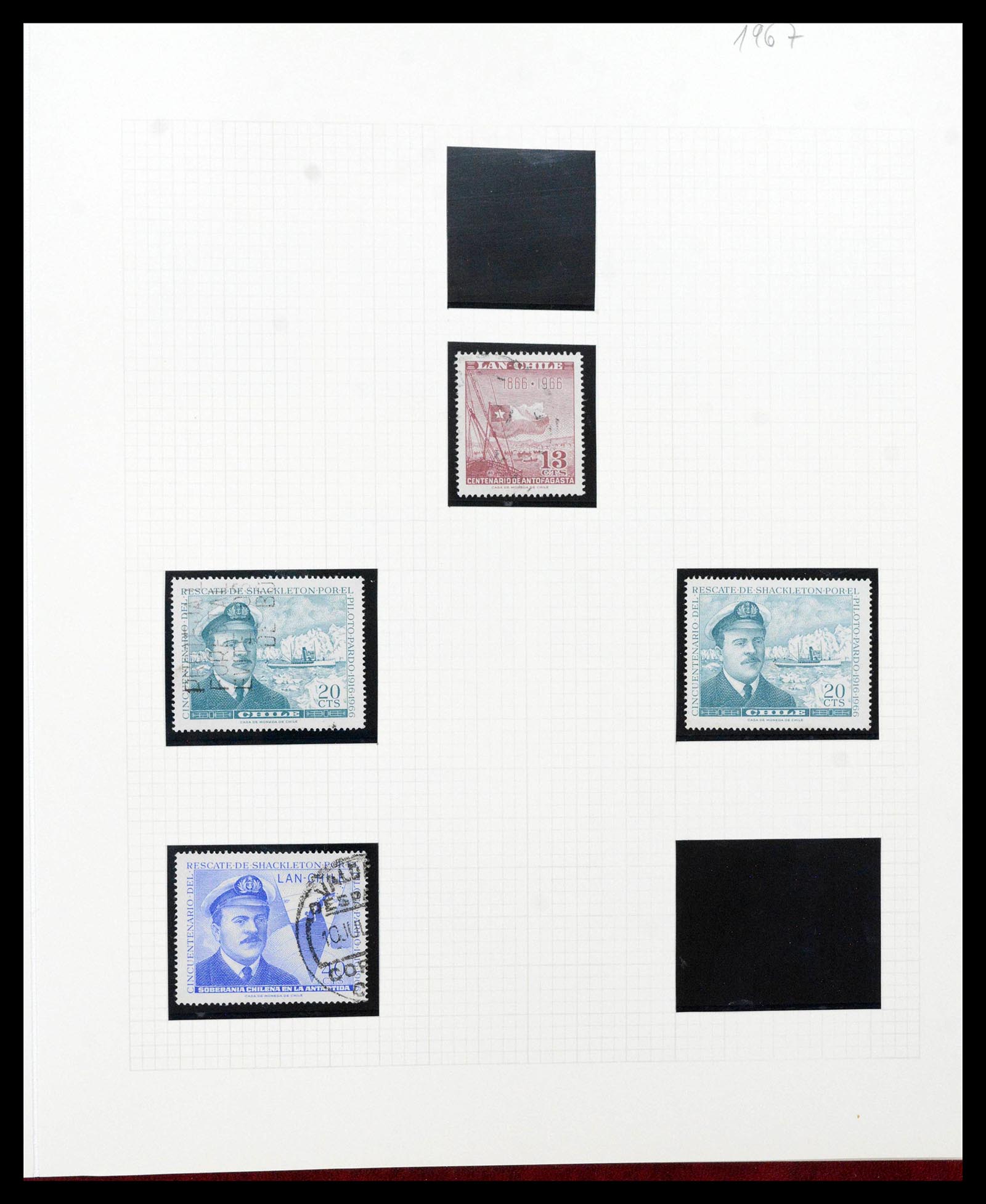 38913 0052 - Postzegelverzameling 38913 Chili 1855-2002.
