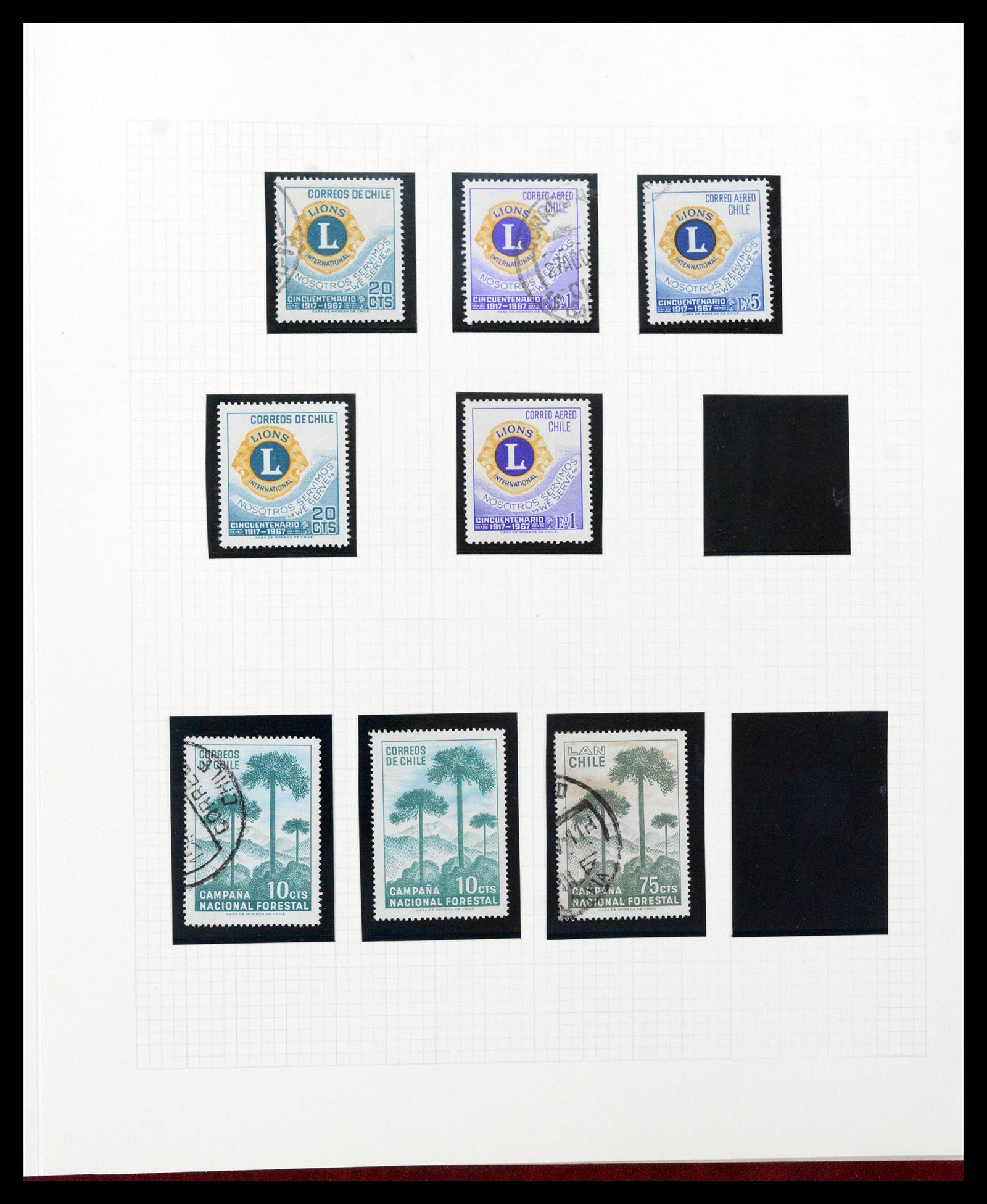 38913 0054 - Postzegelverzameling 38913 Chili 1855-2002.