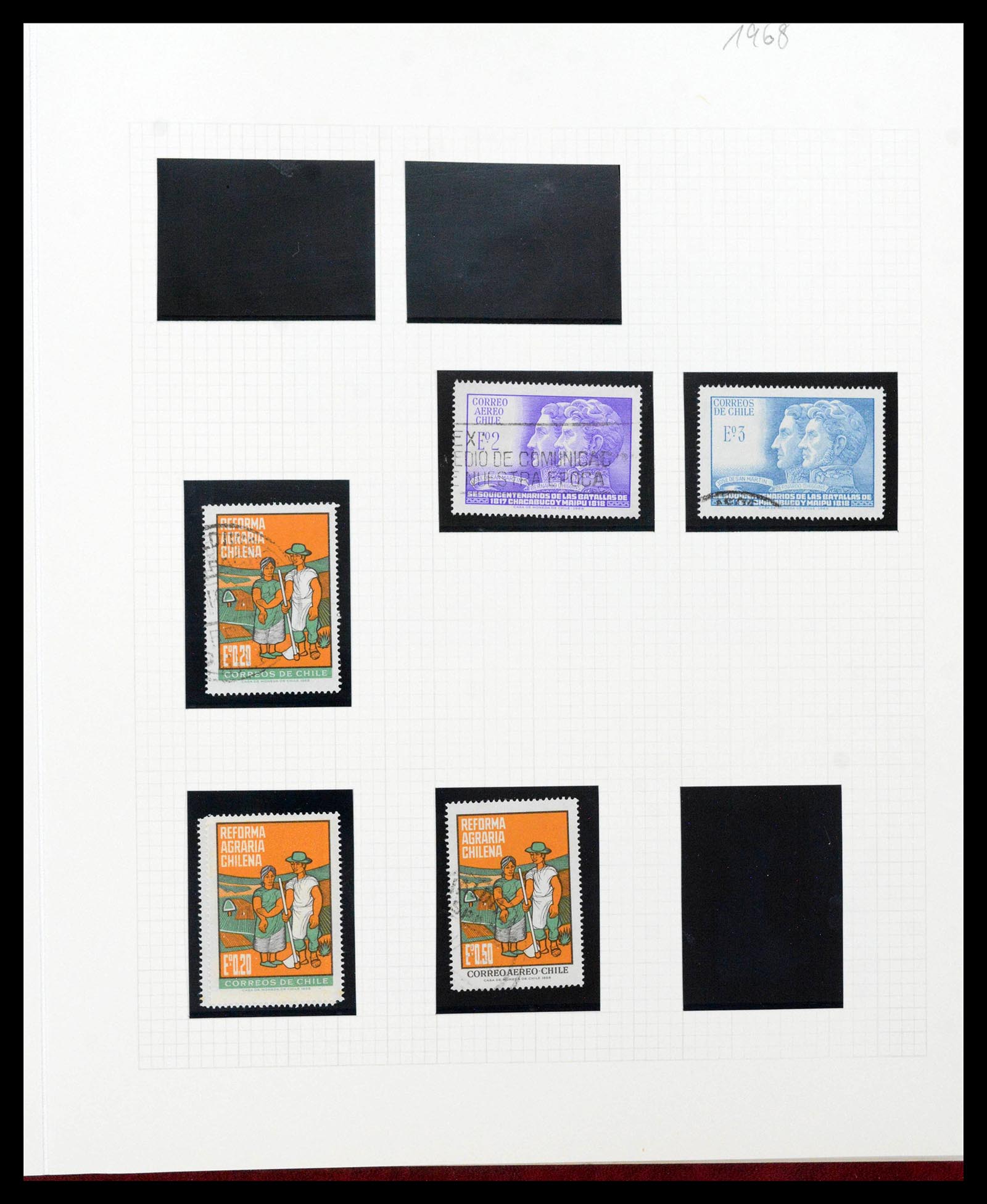 38913 0057 - Postzegelverzameling 38913 Chili 1855-2002.