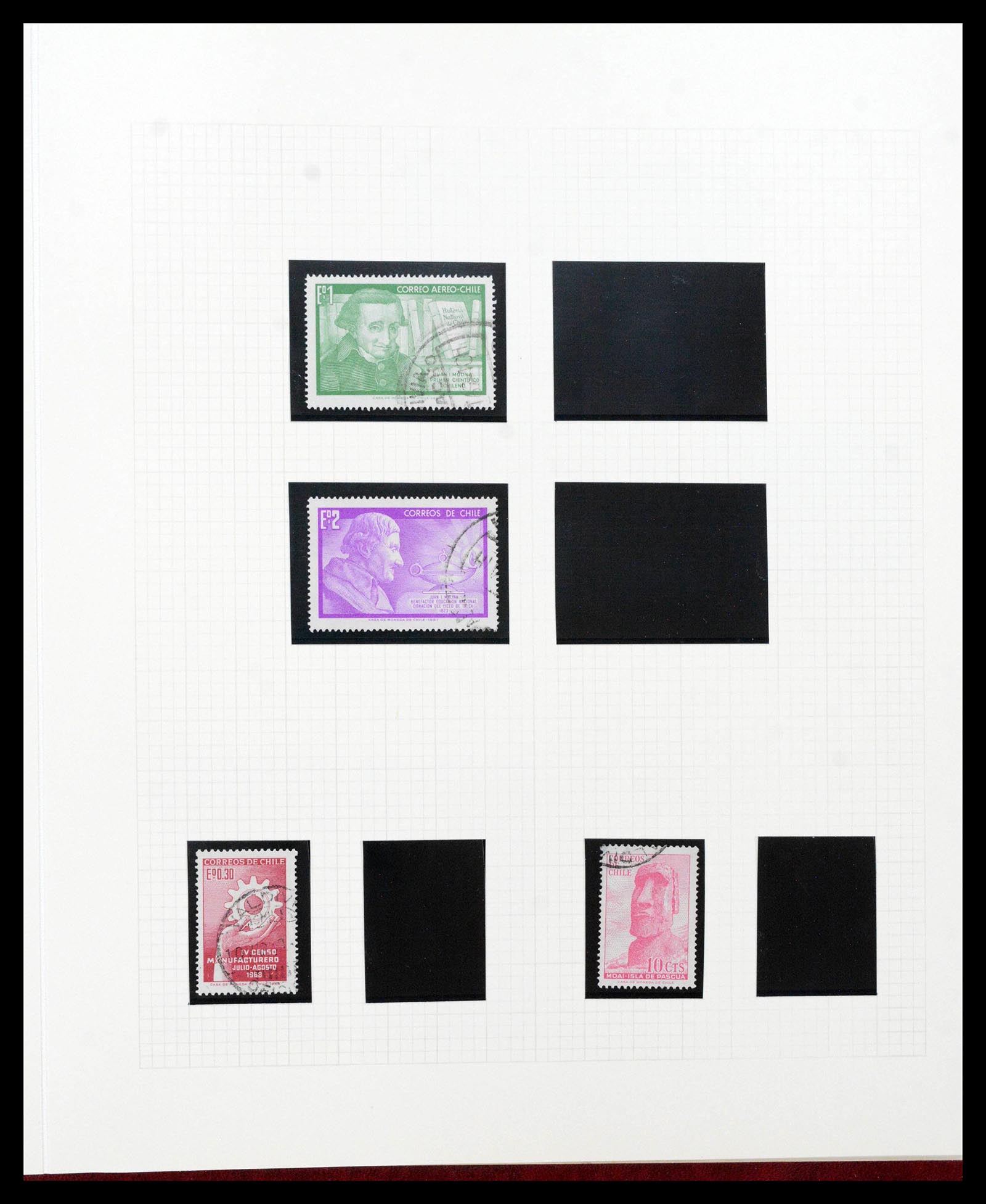 38913 0058 - Postzegelverzameling 38913 Chili 1855-2002.