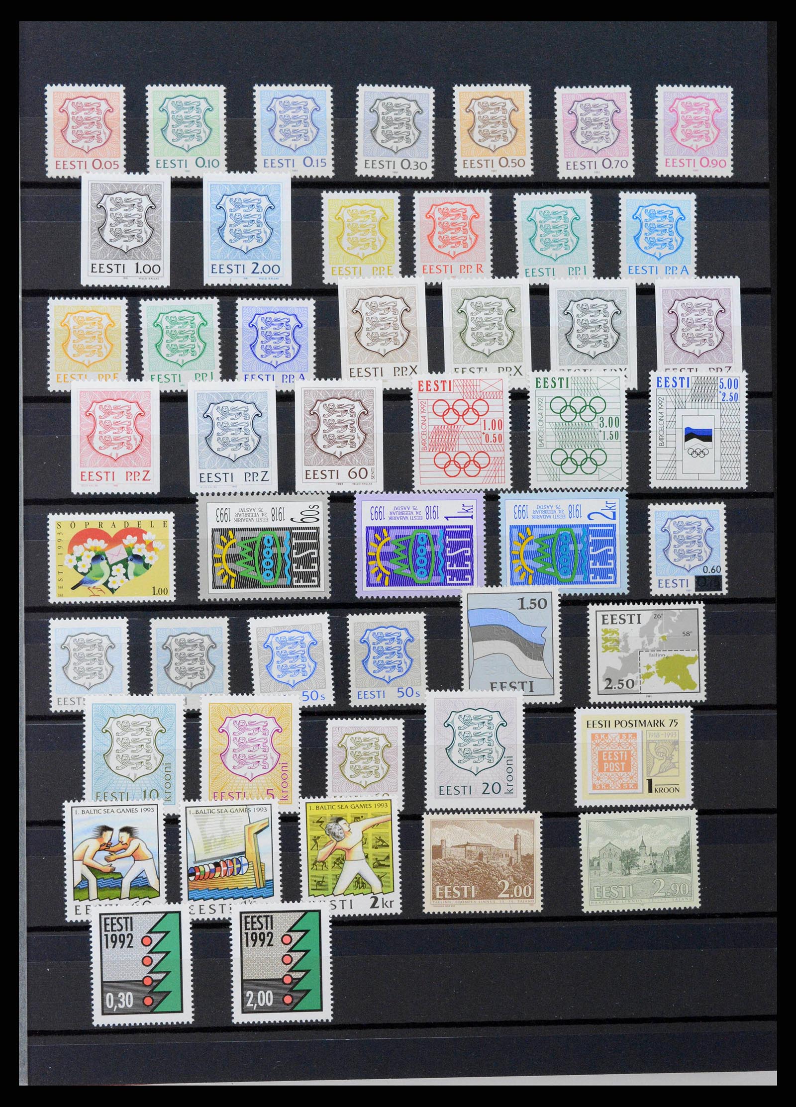 38921 0015 - Postzegelverzameling 38921 Baltische Staten 1990-2001.