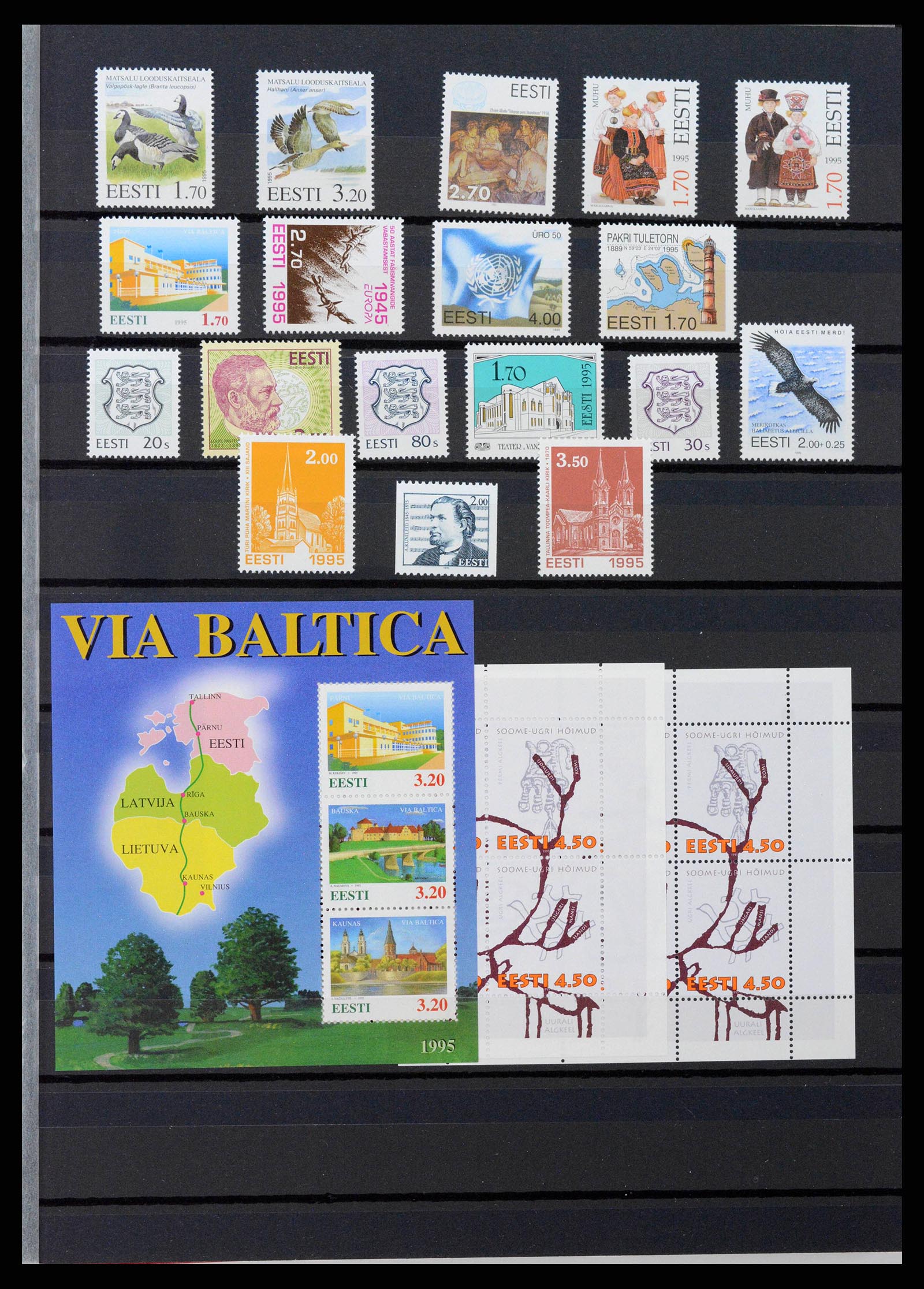 38921 0017 - Postzegelverzameling 38921 Baltische Staten 1990-2001.