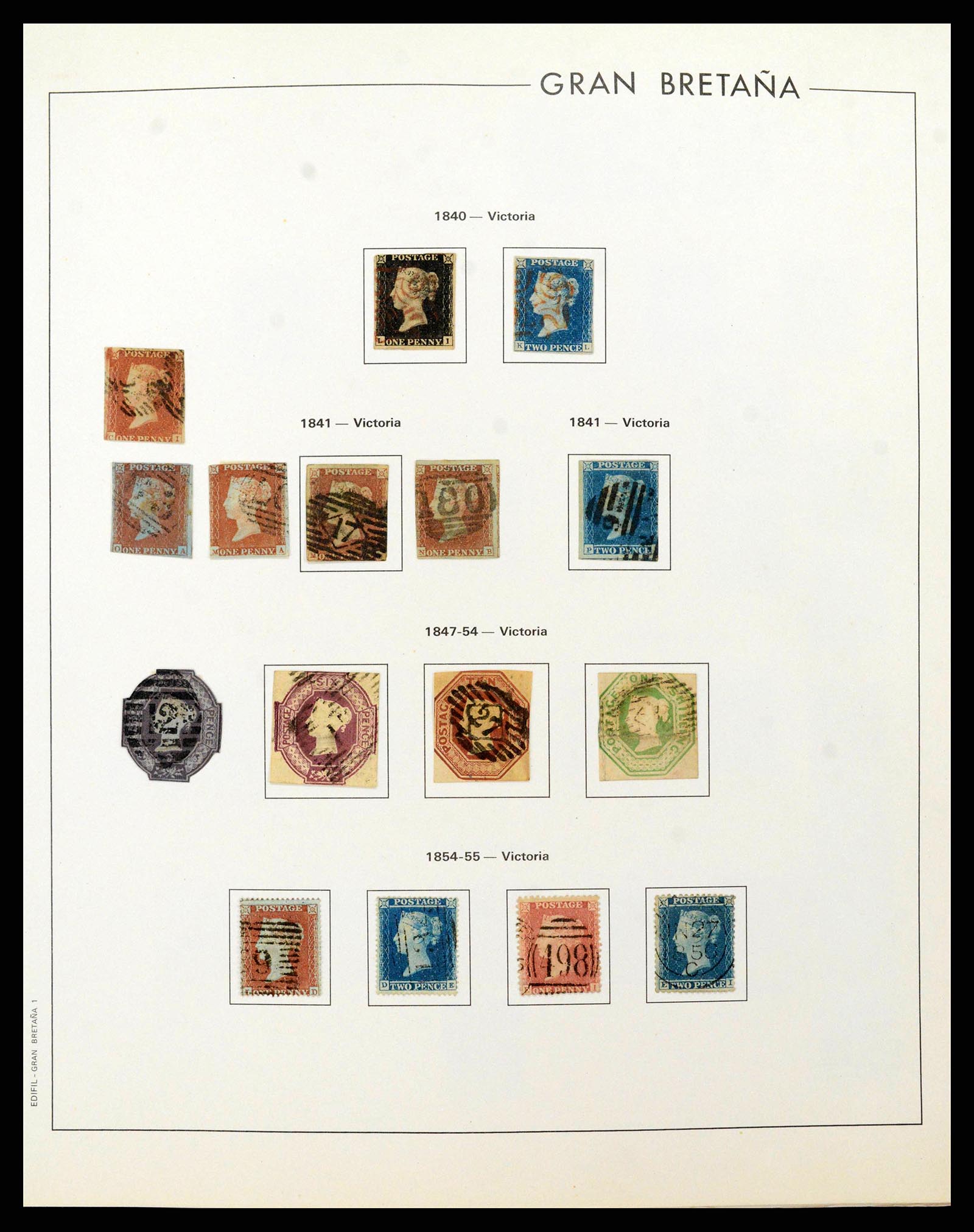 38924 0001 - Postzegelverzameling 38924 Engeland 1840-2000.