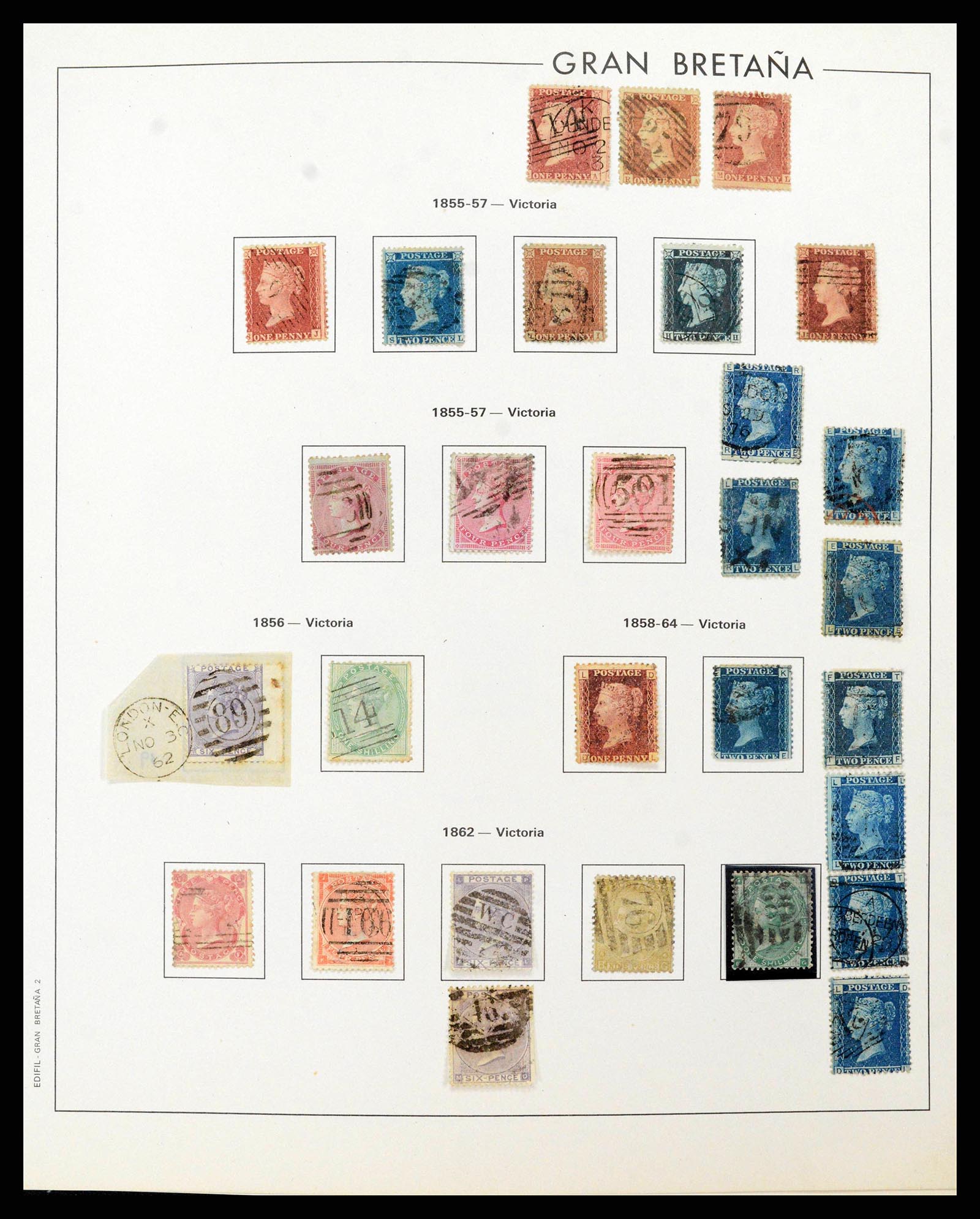 38924 0003 - Postzegelverzameling 38924 Engeland 1840-2000.