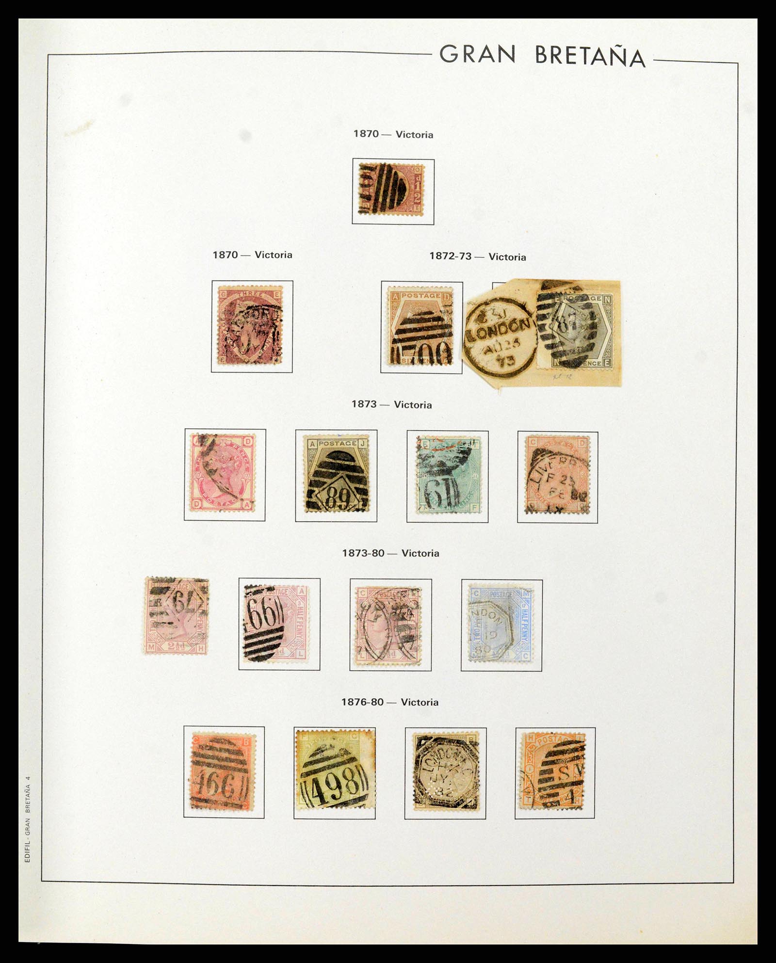 38924 0005 - Postzegelverzameling 38924 Engeland 1840-2000.