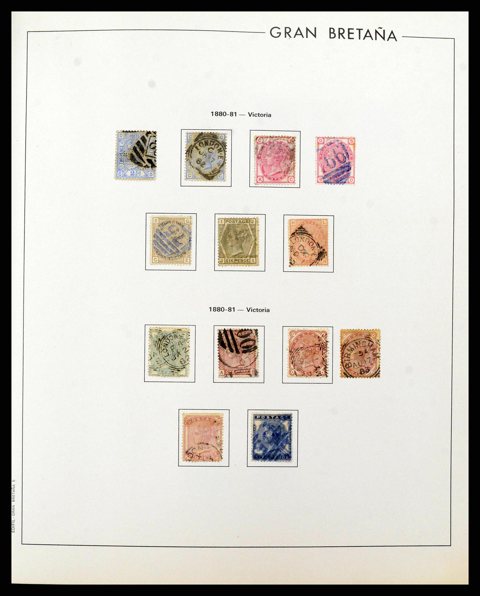 38924 0006 - Postzegelverzameling 38924 Engeland 1840-2000.