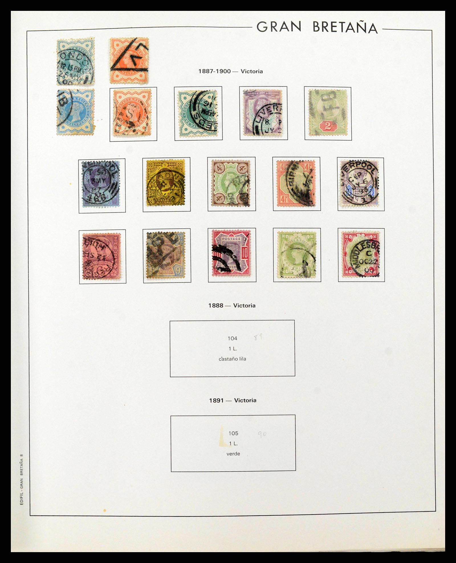 38924 0009 - Postzegelverzameling 38924 Engeland 1840-2000.