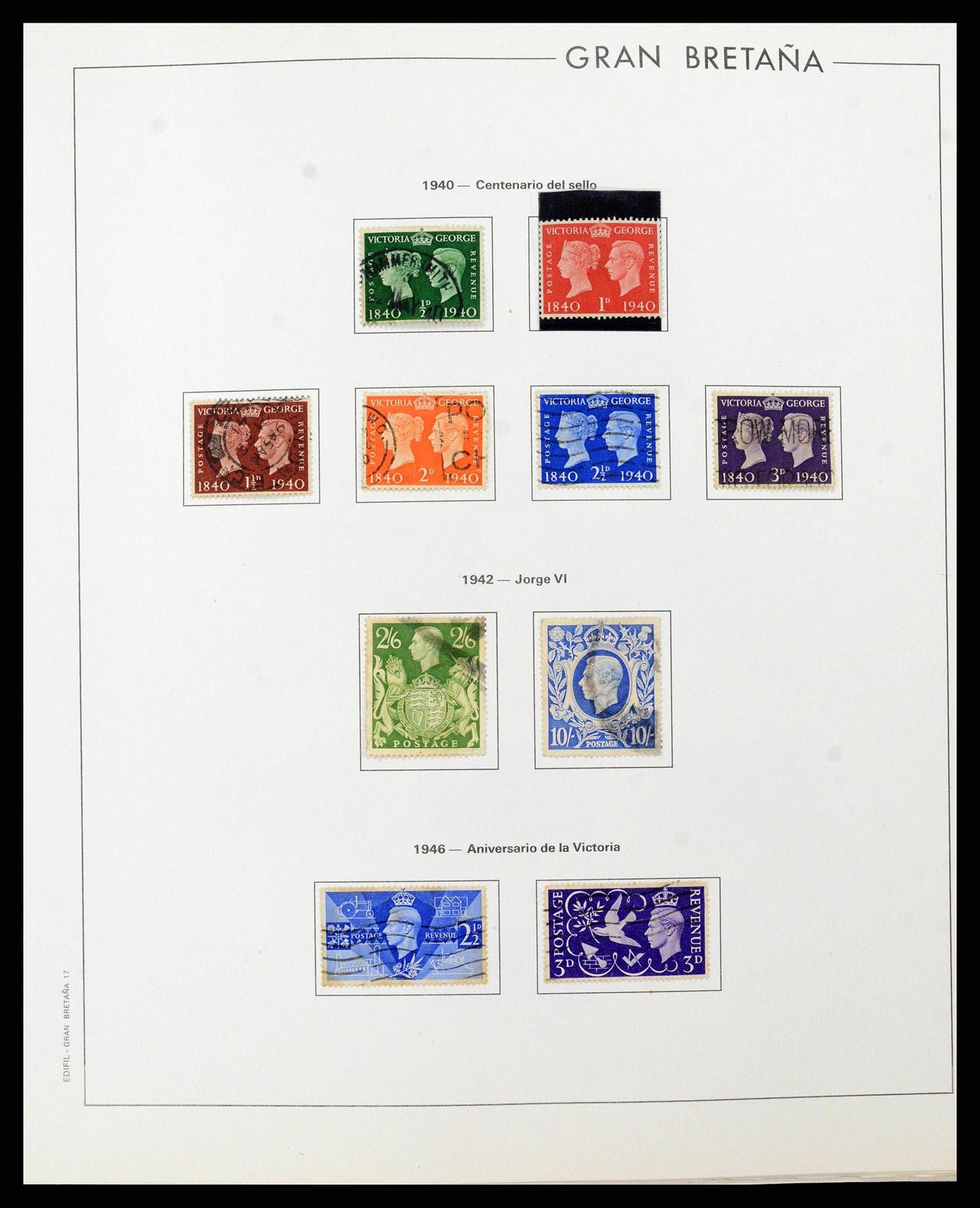 38924 0018 - Postzegelverzameling 38924 Engeland 1840-2000.