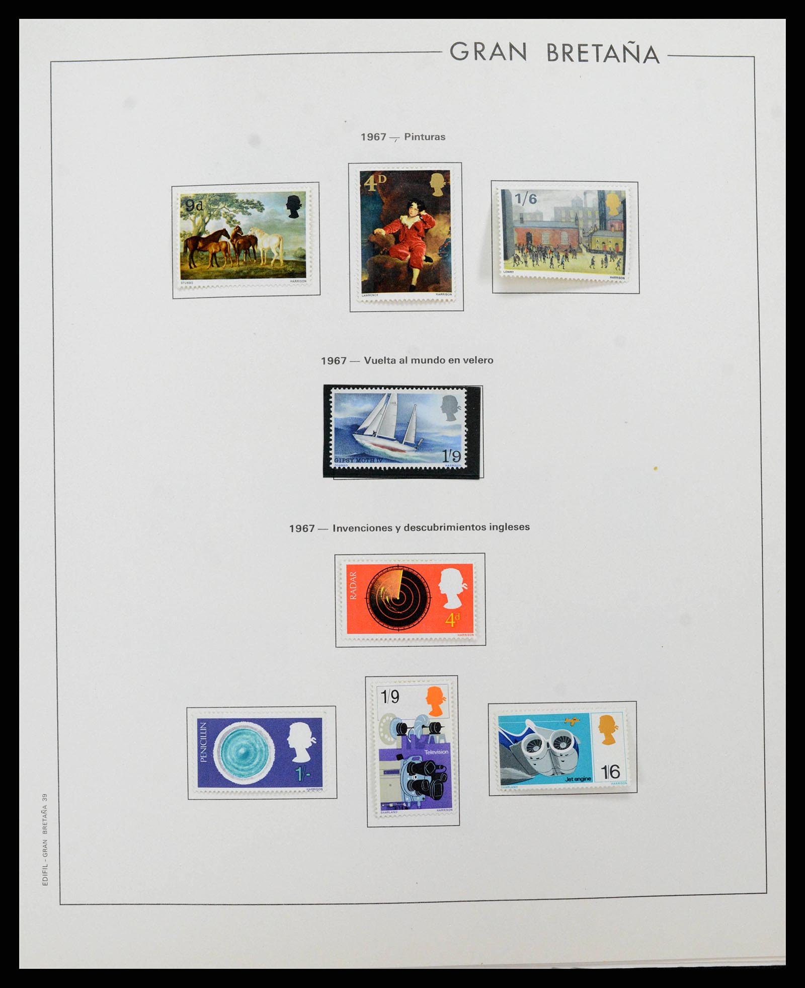 38924 0040 - Postzegelverzameling 38924 Engeland 1840-2000.