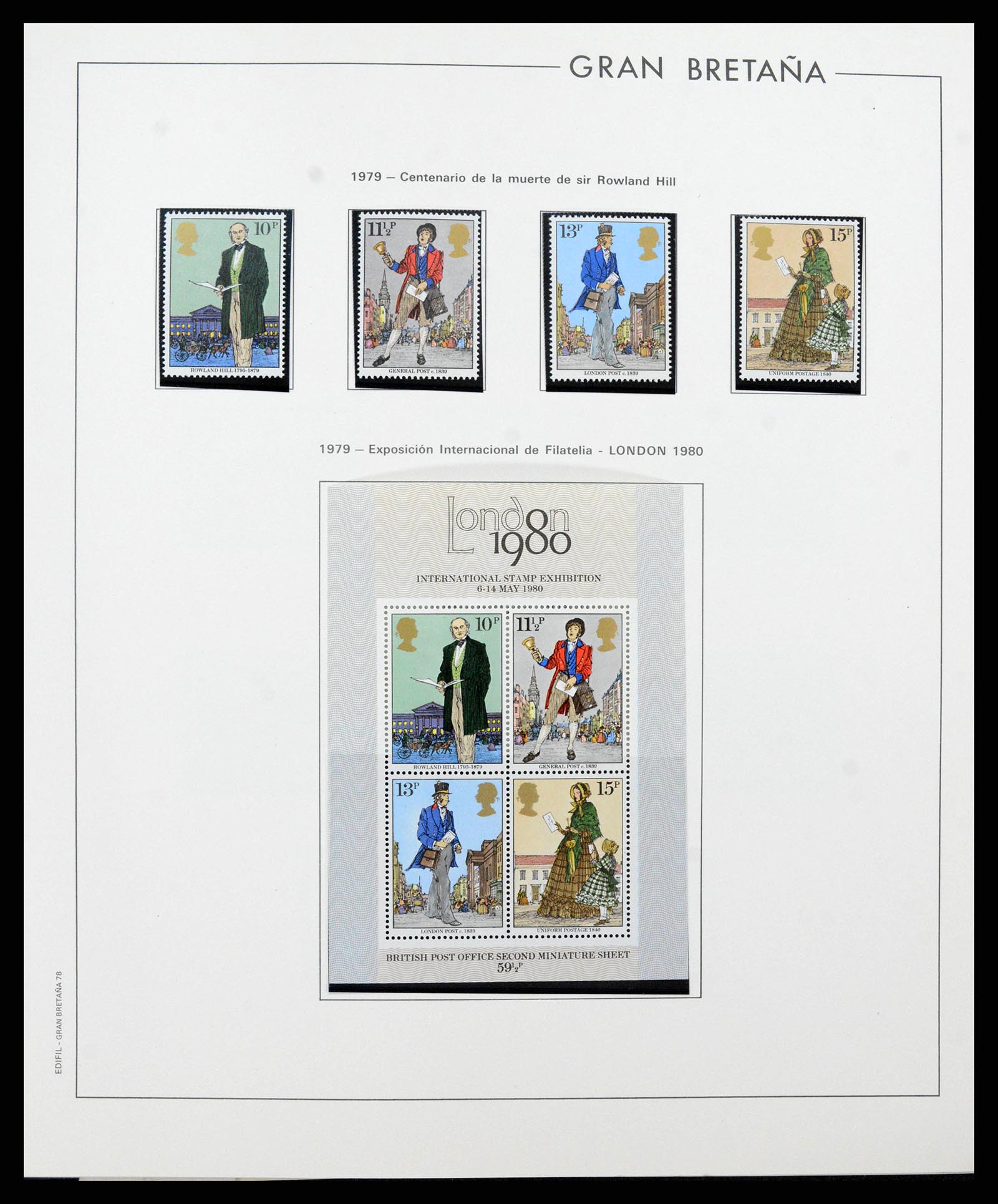 38924 0078 - Postzegelverzameling 38924 Engeland 1840-2000.