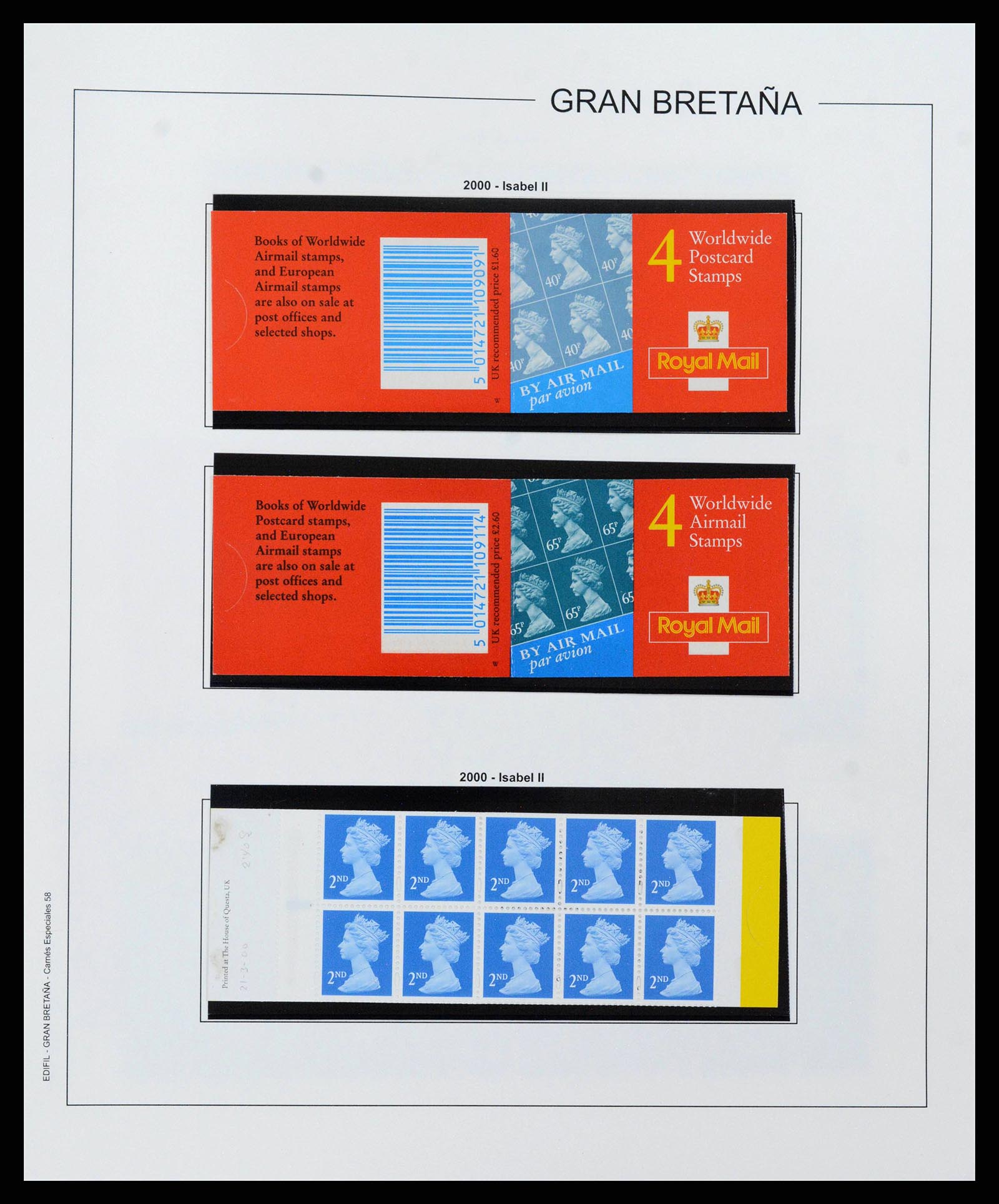 38924 0256 - Postzegelverzameling 38924 Engeland 1840-2000.