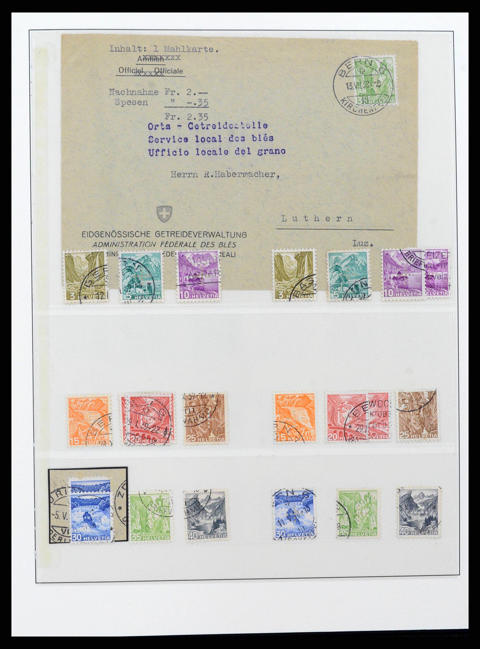 38937 0003 - Stamp collection 38937 Switzerland service 1918-2008.