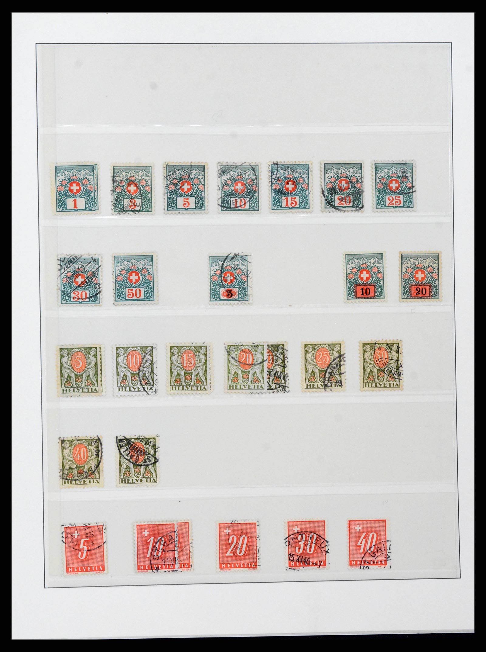 38937 0032 - Stamp collection 38937 Switzerland service 1918-2008.