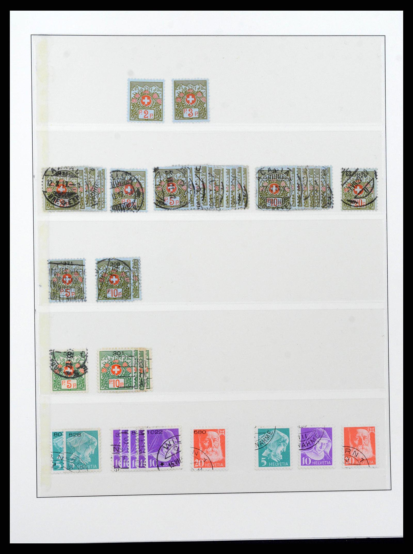 38937 0033 - Stamp collection 38937 Switzerland service 1918-2008.