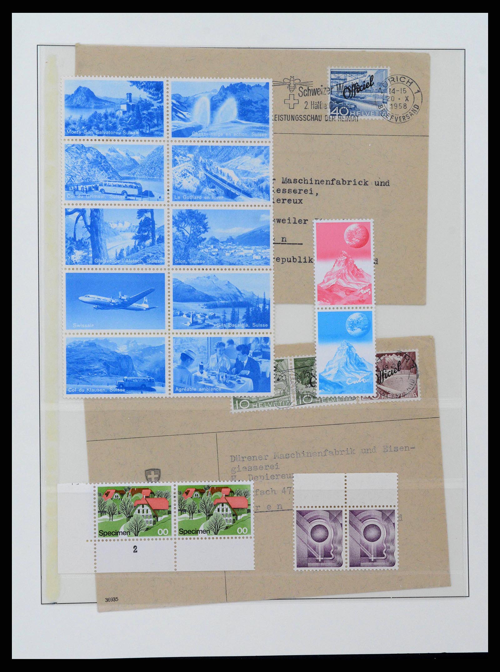 38937 0036 - Stamp collection 38937 Switzerland service 1918-2008.