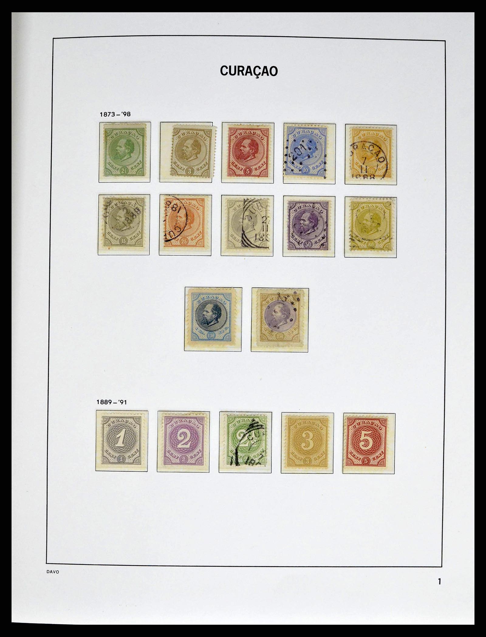 38940 0001 - Stamp collection 38940 Curaçao/Antilles 1873-1969.