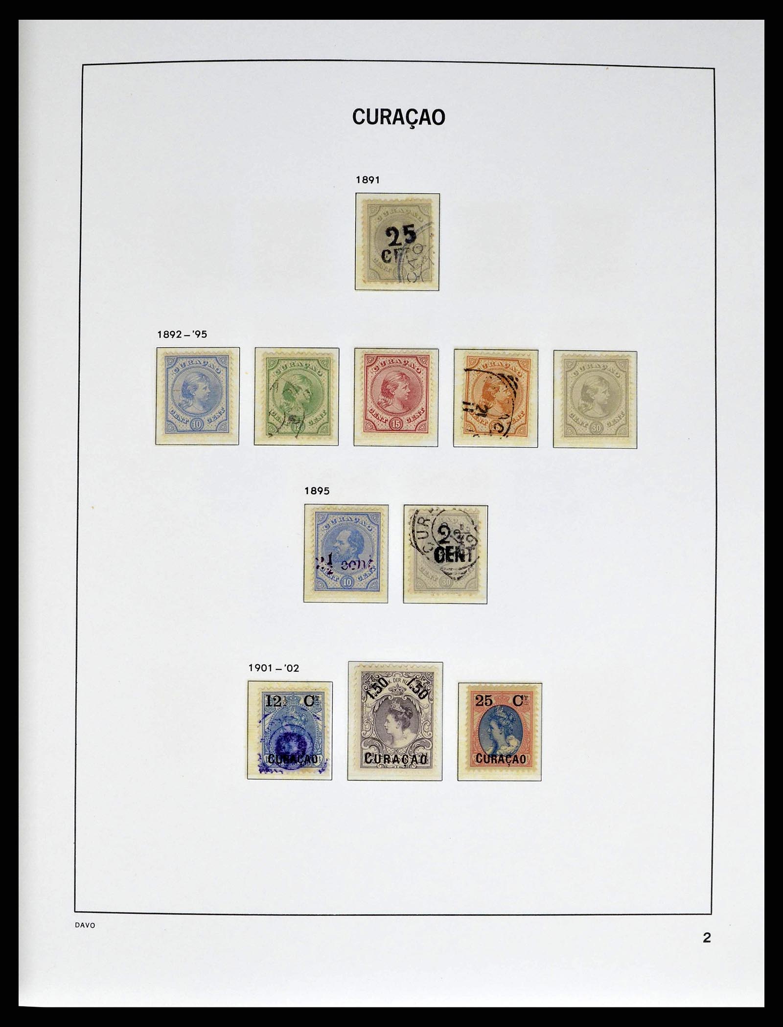 38940 0002 - Postzegelverzameling 38940 Curaçao/Antillen 1873-1969.
