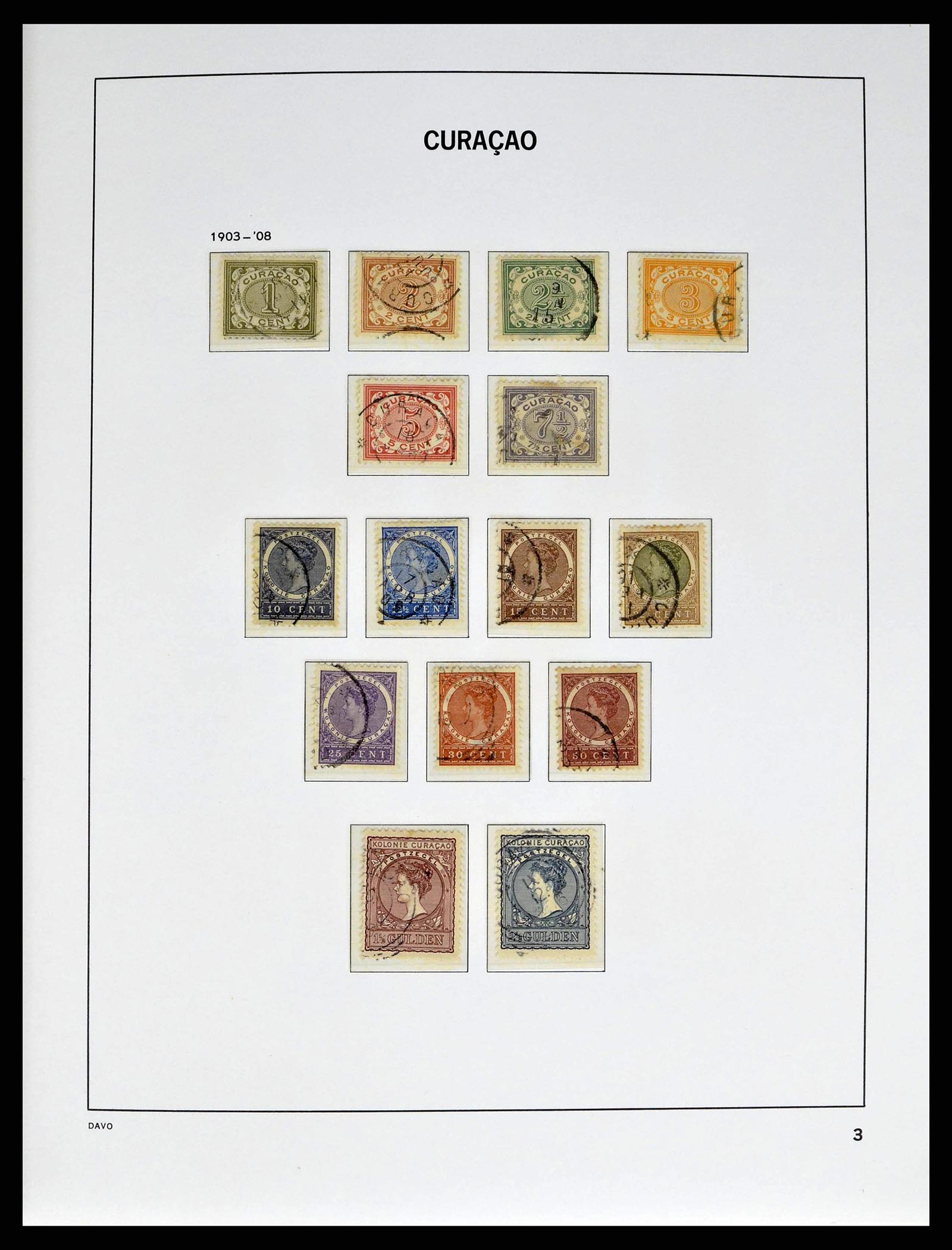 38940 0003 - Postzegelverzameling 38940 Curaçao/Antillen 1873-1969.