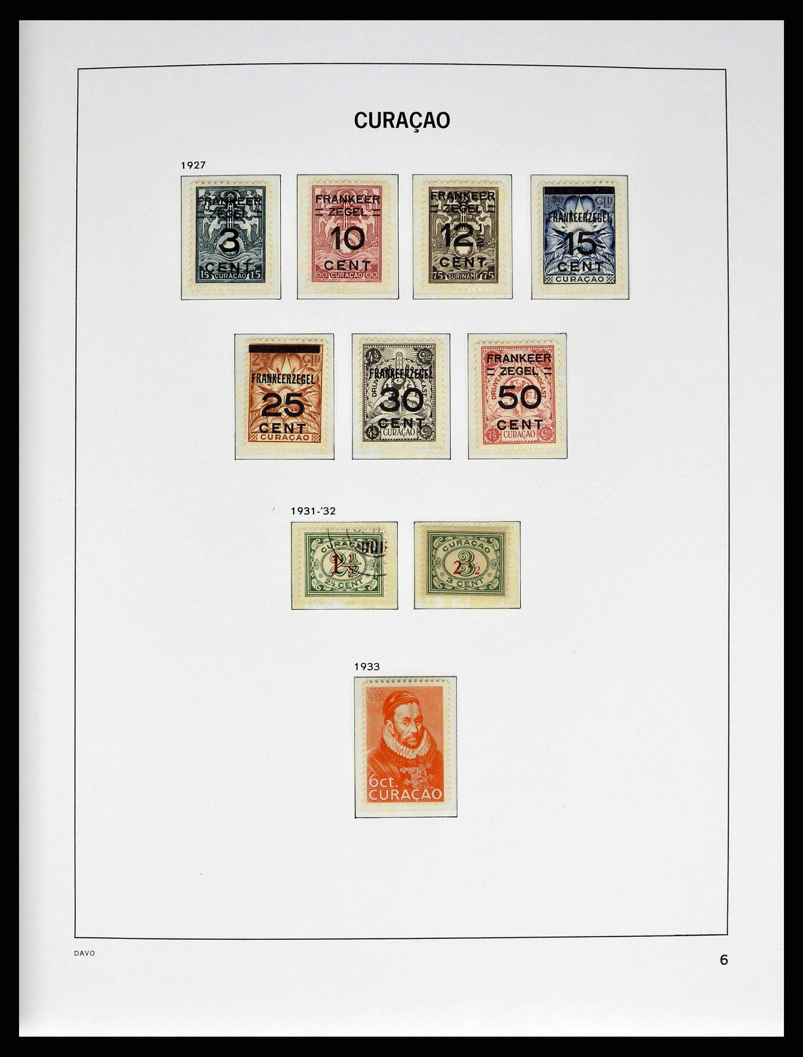 38940 0006 - Postzegelverzameling 38940 Curaçao/Antillen 1873-1969.