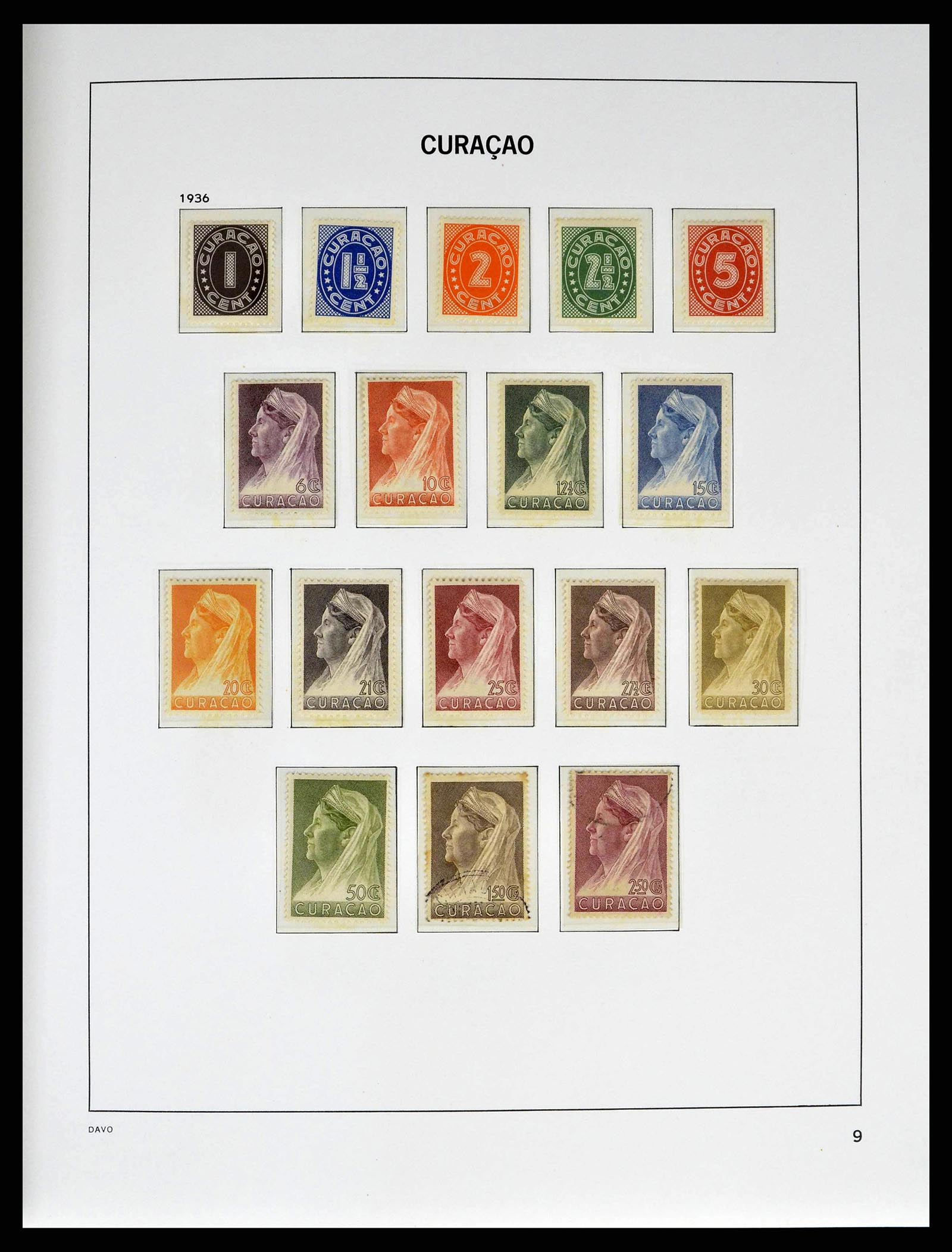 38940 0009 - Postzegelverzameling 38940 Curaçao/Antillen 1873-1969.