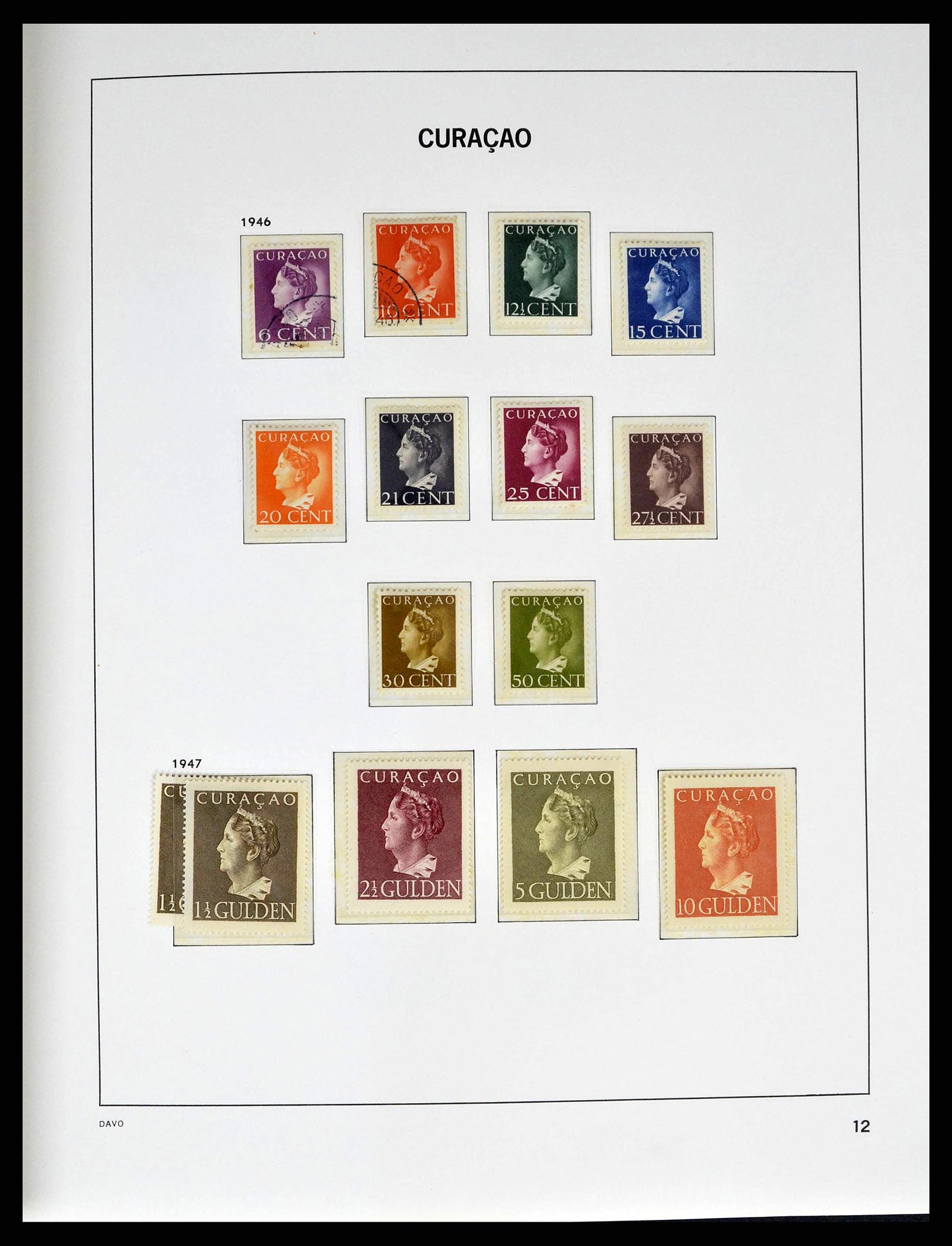 38940 0012 - Postzegelverzameling 38940 Curaçao/Antillen 1873-1969.