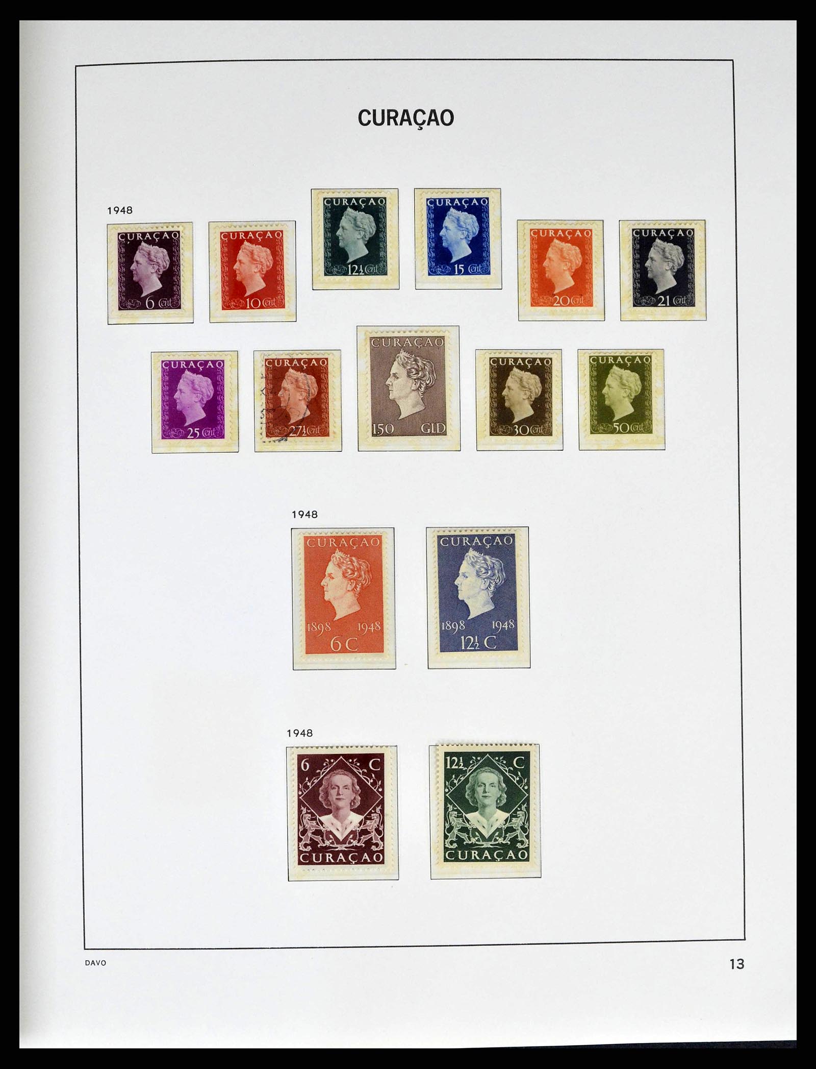 38940 0013 - Postzegelverzameling 38940 Curaçao/Antillen 1873-1969.