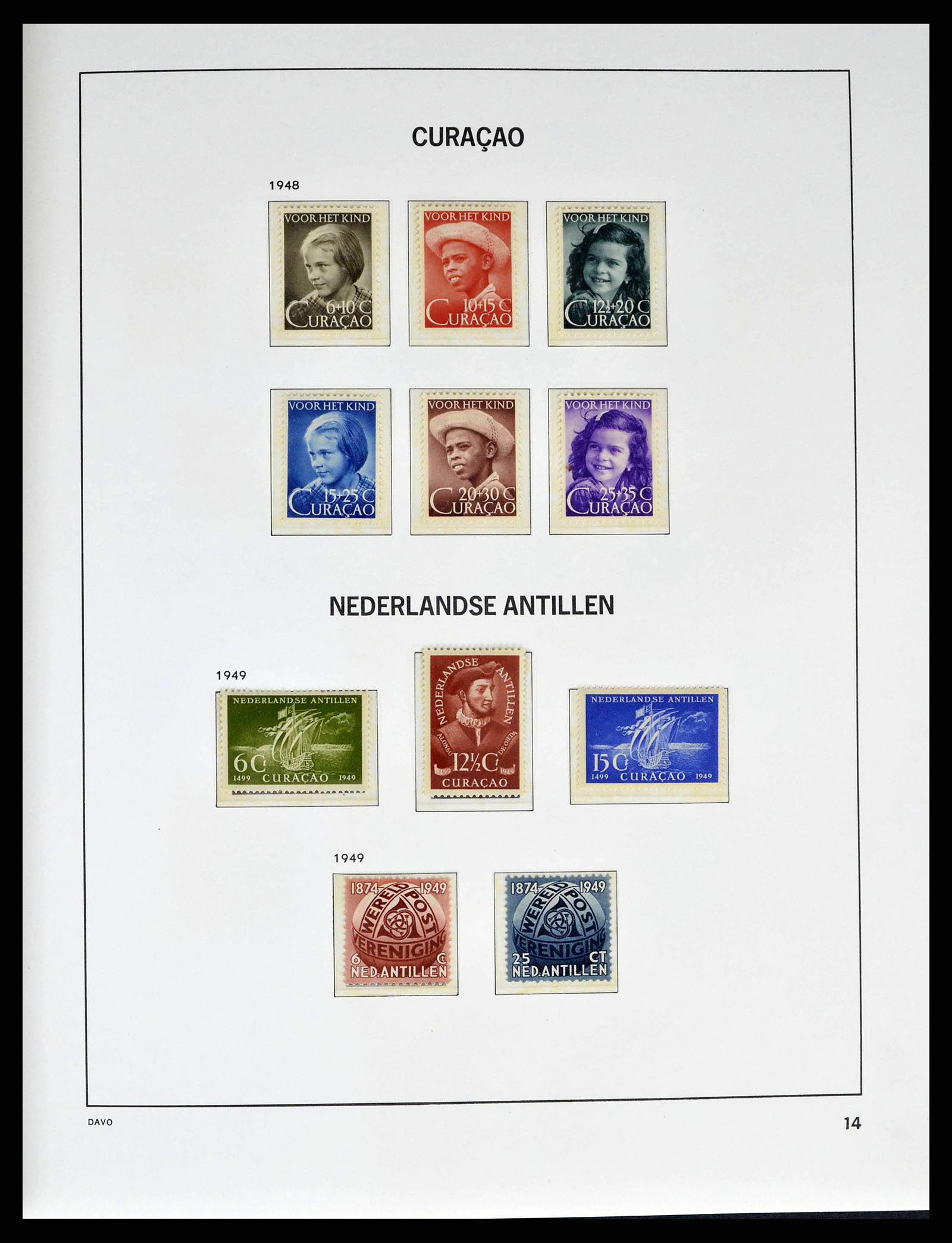 38940 0014 - Postzegelverzameling 38940 Curaçao/Antillen 1873-1969.