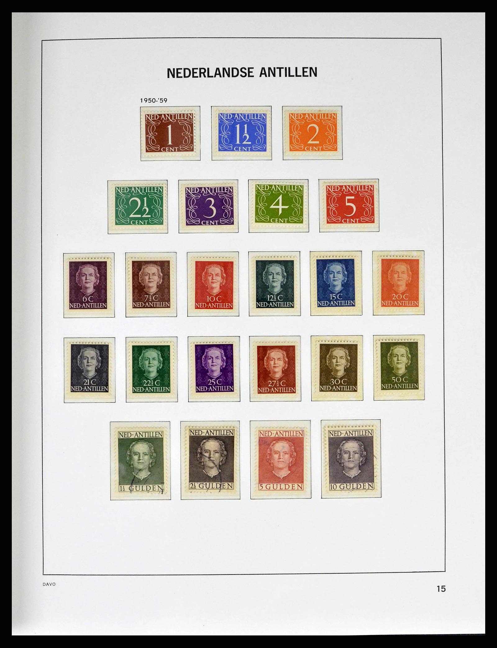 38940 0015 - Postzegelverzameling 38940 Curaçao/Antillen 1873-1969.