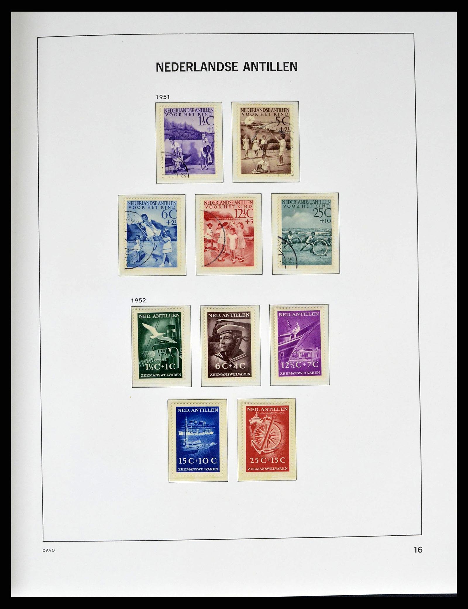 38940 0016 - Postzegelverzameling 38940 Curaçao/Antillen 1873-1969.