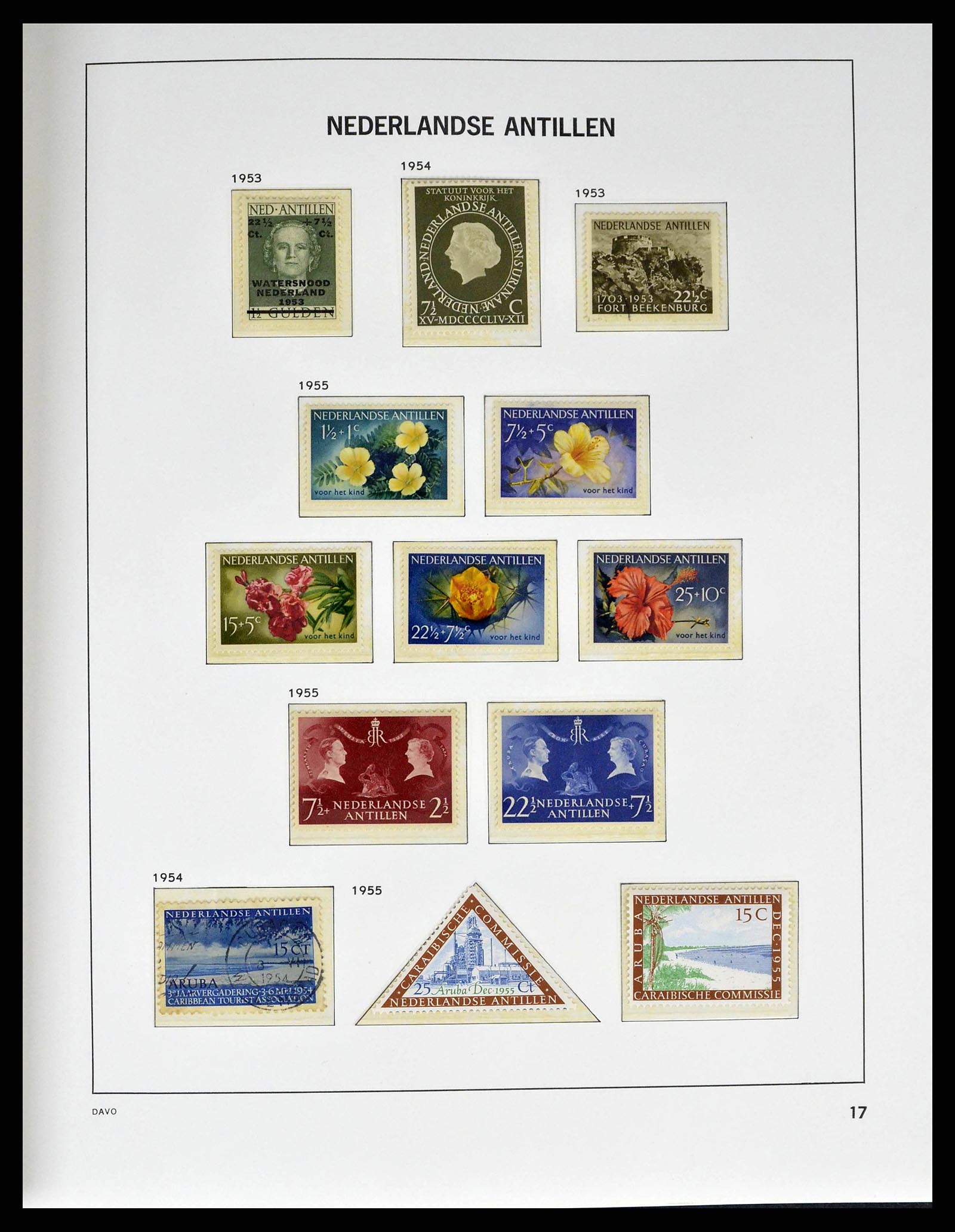 38940 0017 - Postzegelverzameling 38940 Curaçao/Antillen 1873-1969.