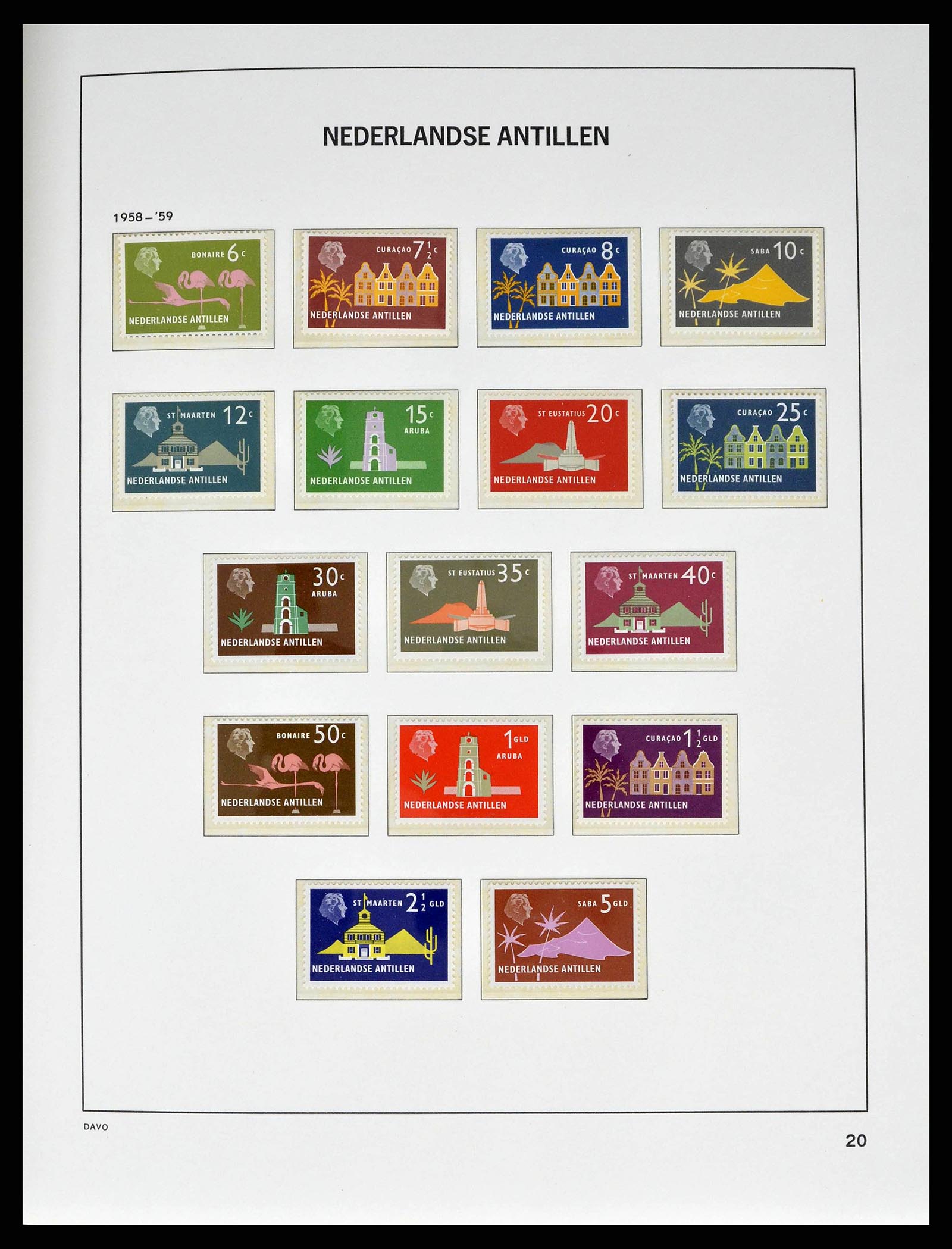 38940 0020 - Postzegelverzameling 38940 Curaçao/Antillen 1873-1969.