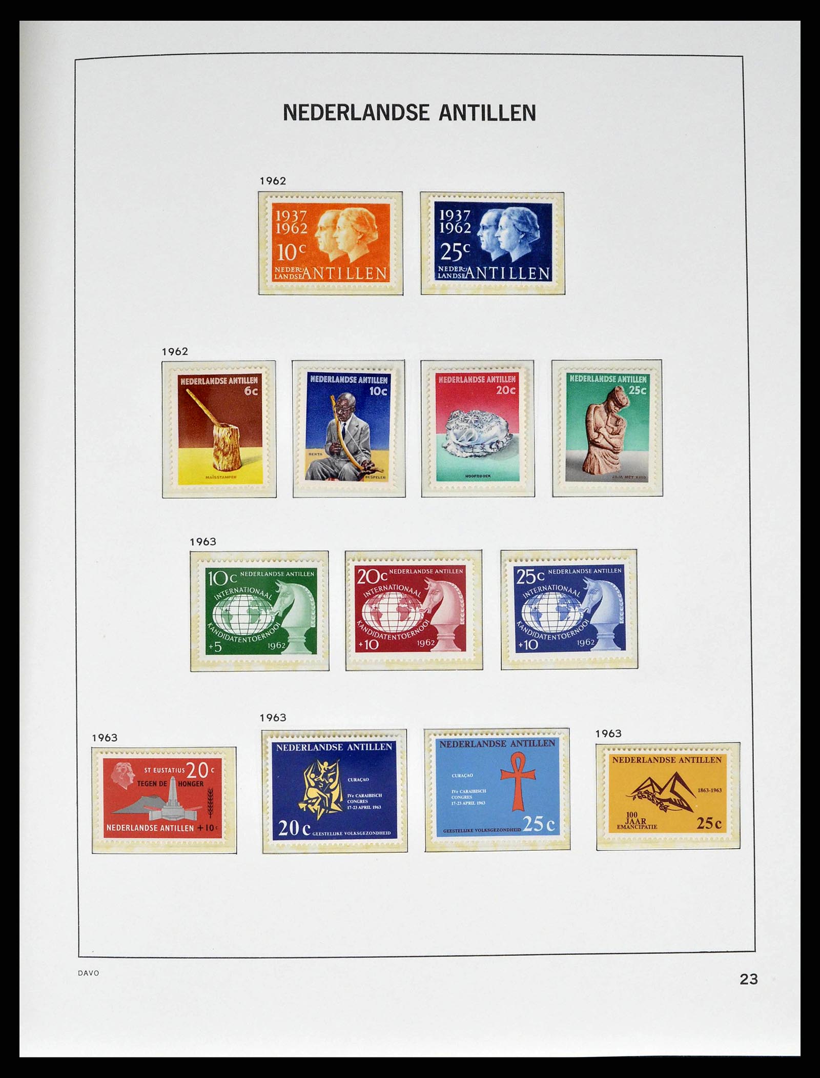 38940 0023 - Stamp collection 38940 Curaçao/Antilles 1873-1969.