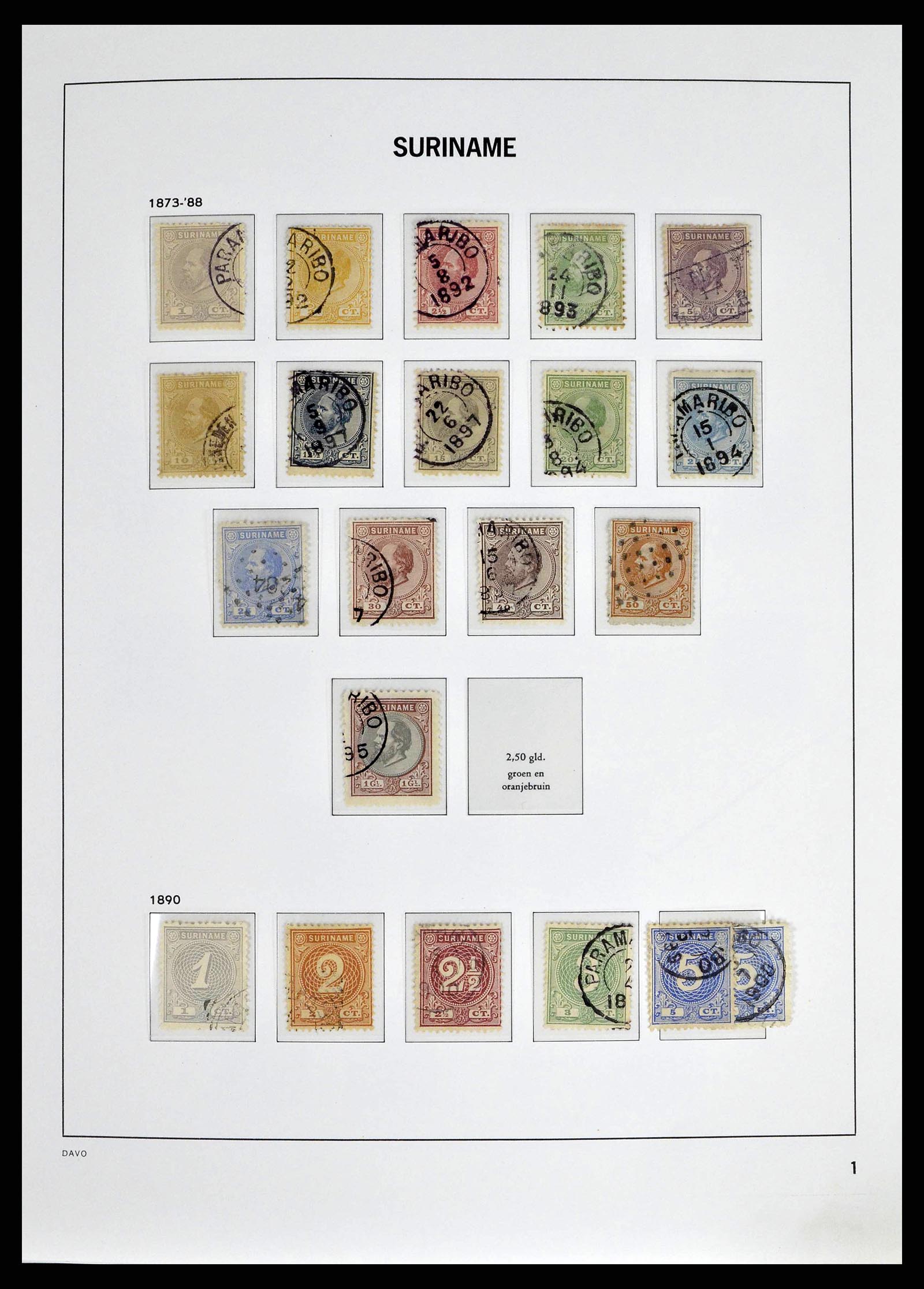 38942 0001 - Postzegelverzameling 38942 Suriname 1873-1975.