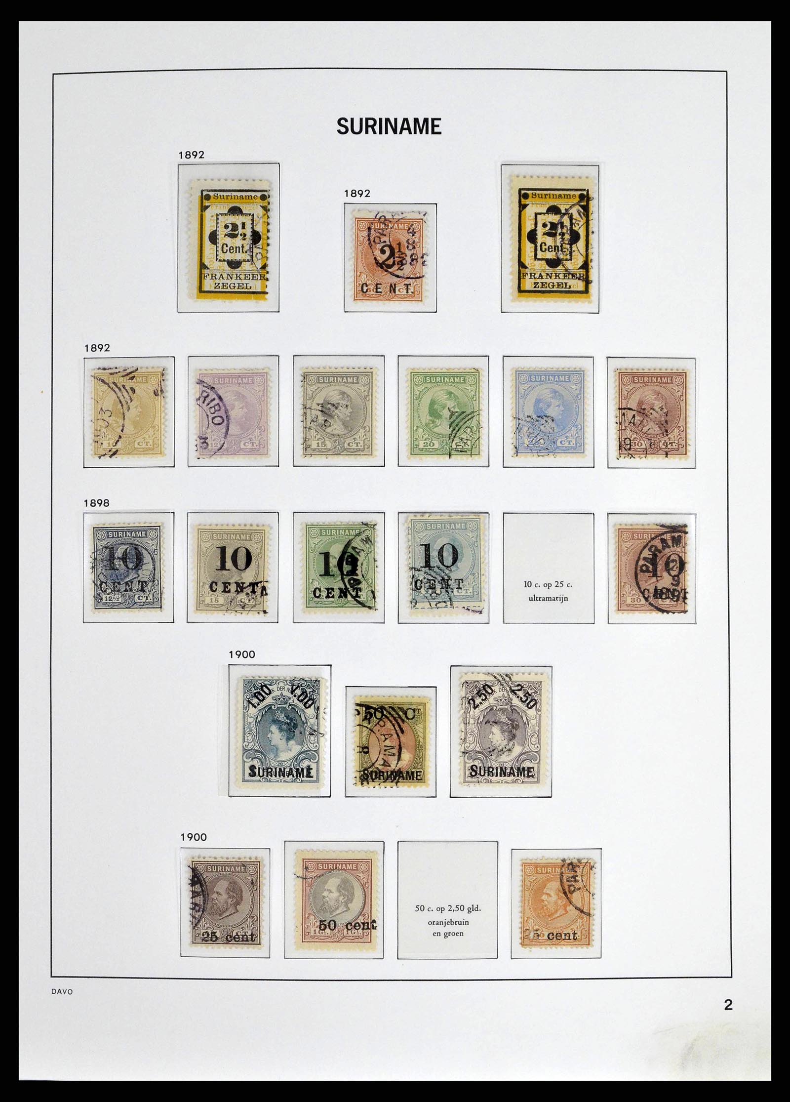 38942 0002 - Postzegelverzameling 38942 Suriname 1873-1975.