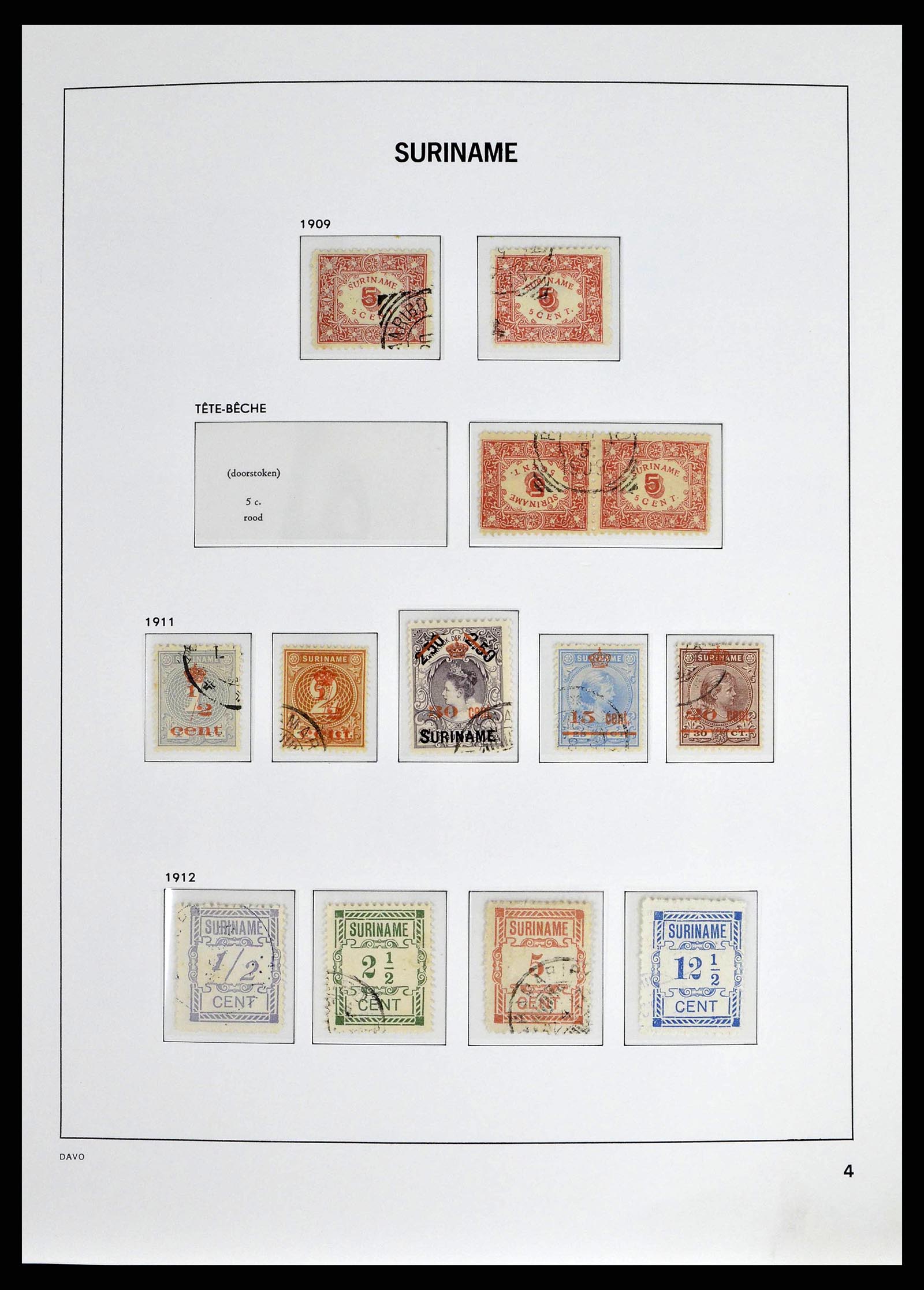 38942 0004 - Postzegelverzameling 38942 Suriname 1873-1975.