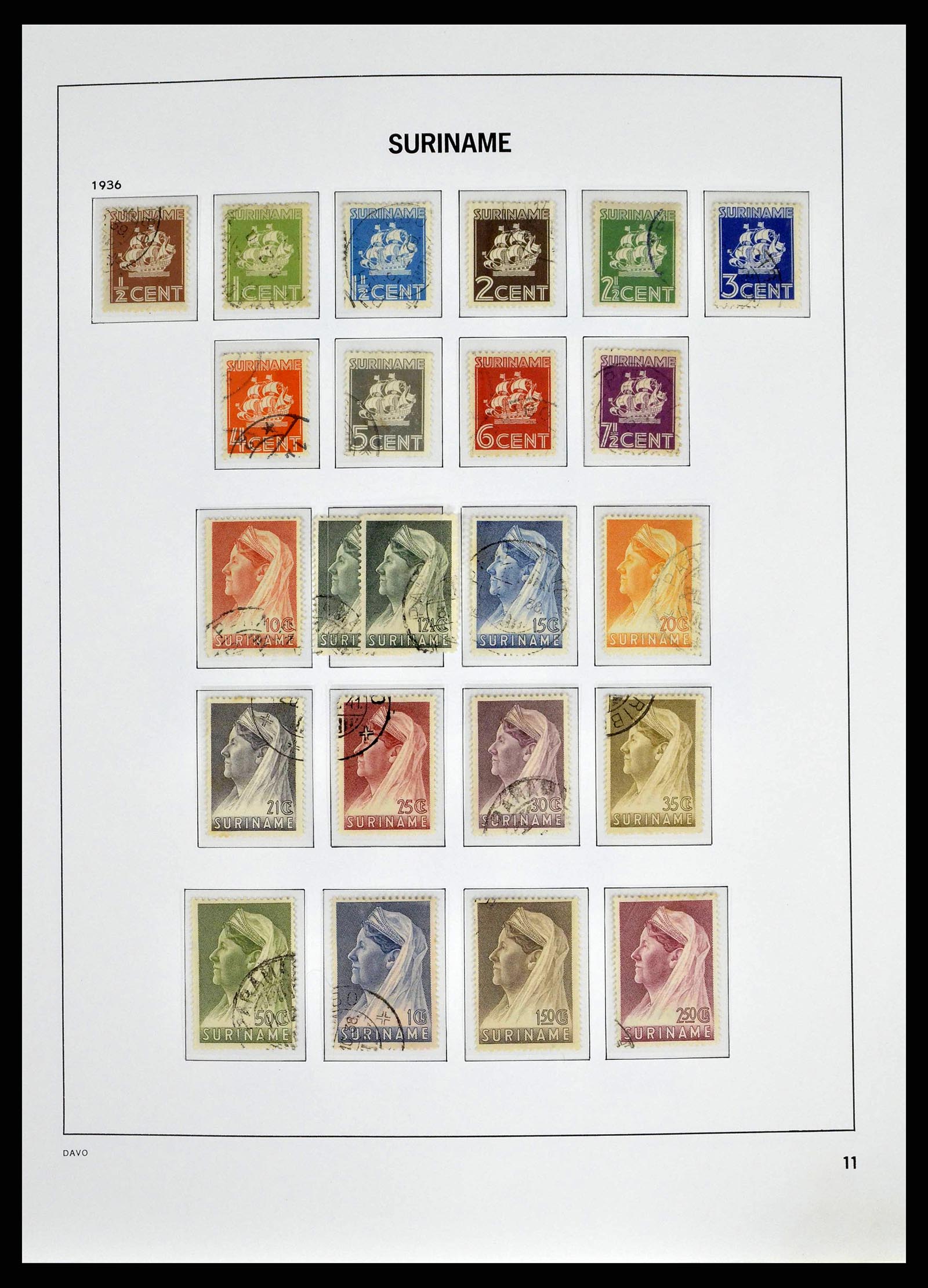 38942 0011 - Postzegelverzameling 38942 Suriname 1873-1975.