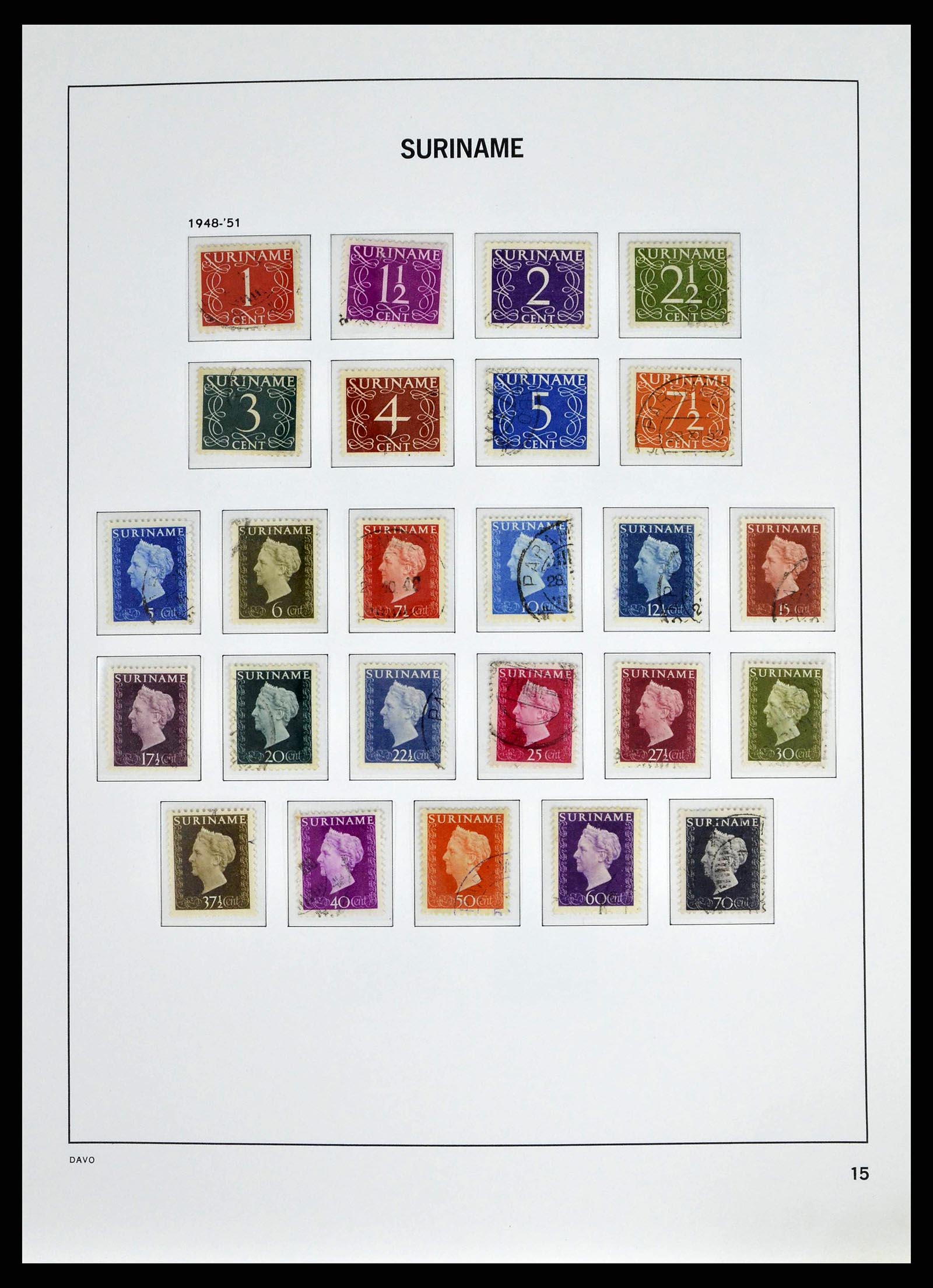 38942 0015 - Postzegelverzameling 38942 Suriname 1873-1975.