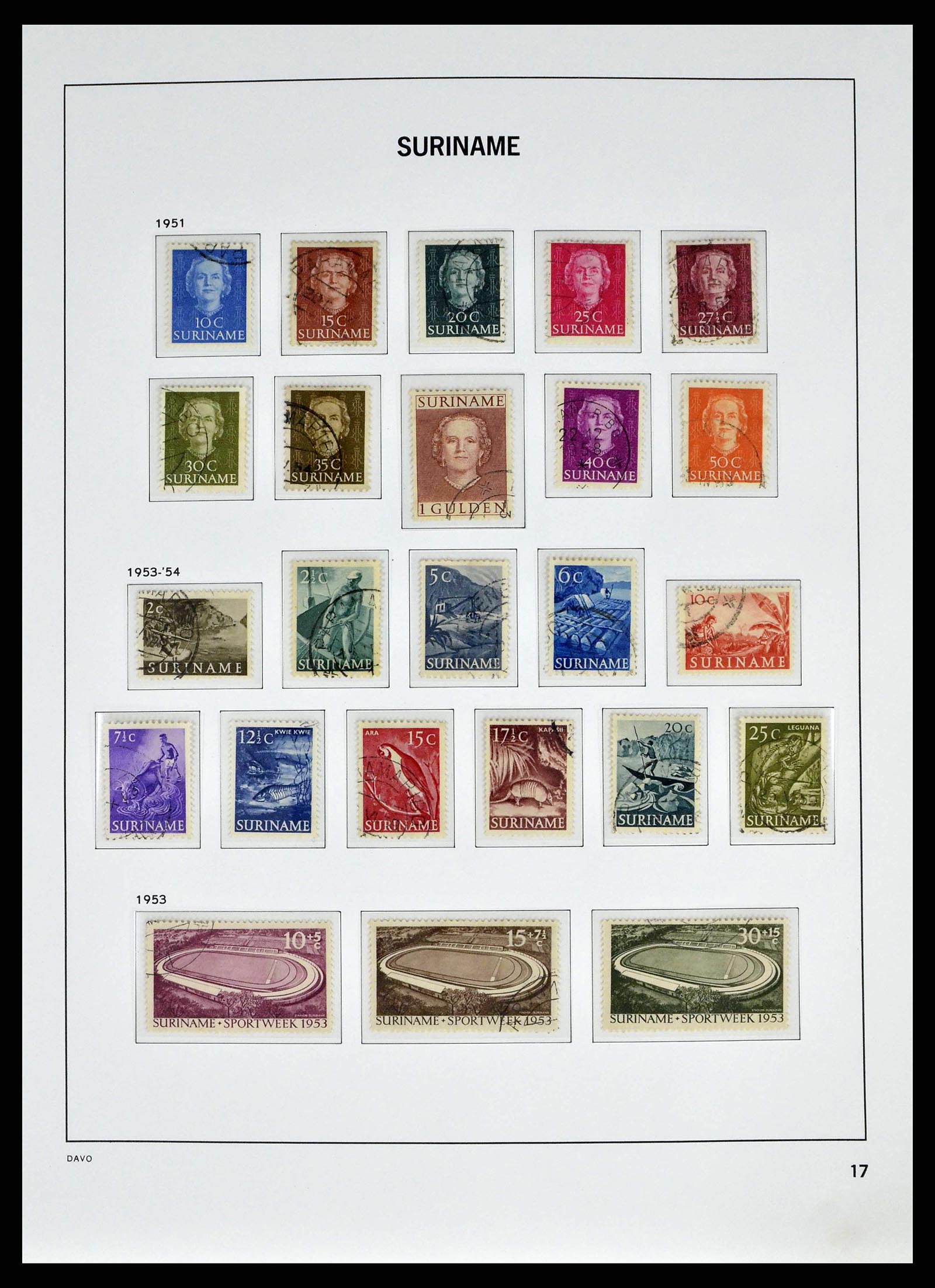 38942 0017 - Postzegelverzameling 38942 Suriname 1873-1975.