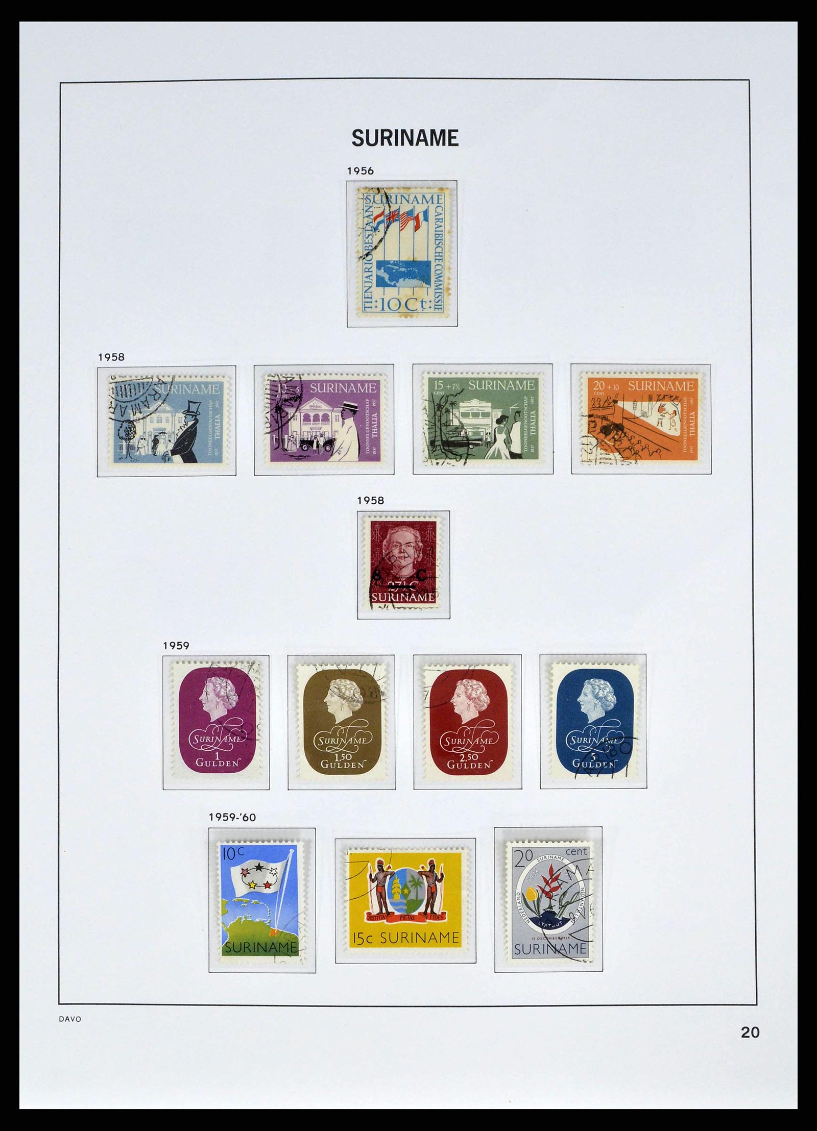 38942 0019 - Postzegelverzameling 38942 Suriname 1873-1975.