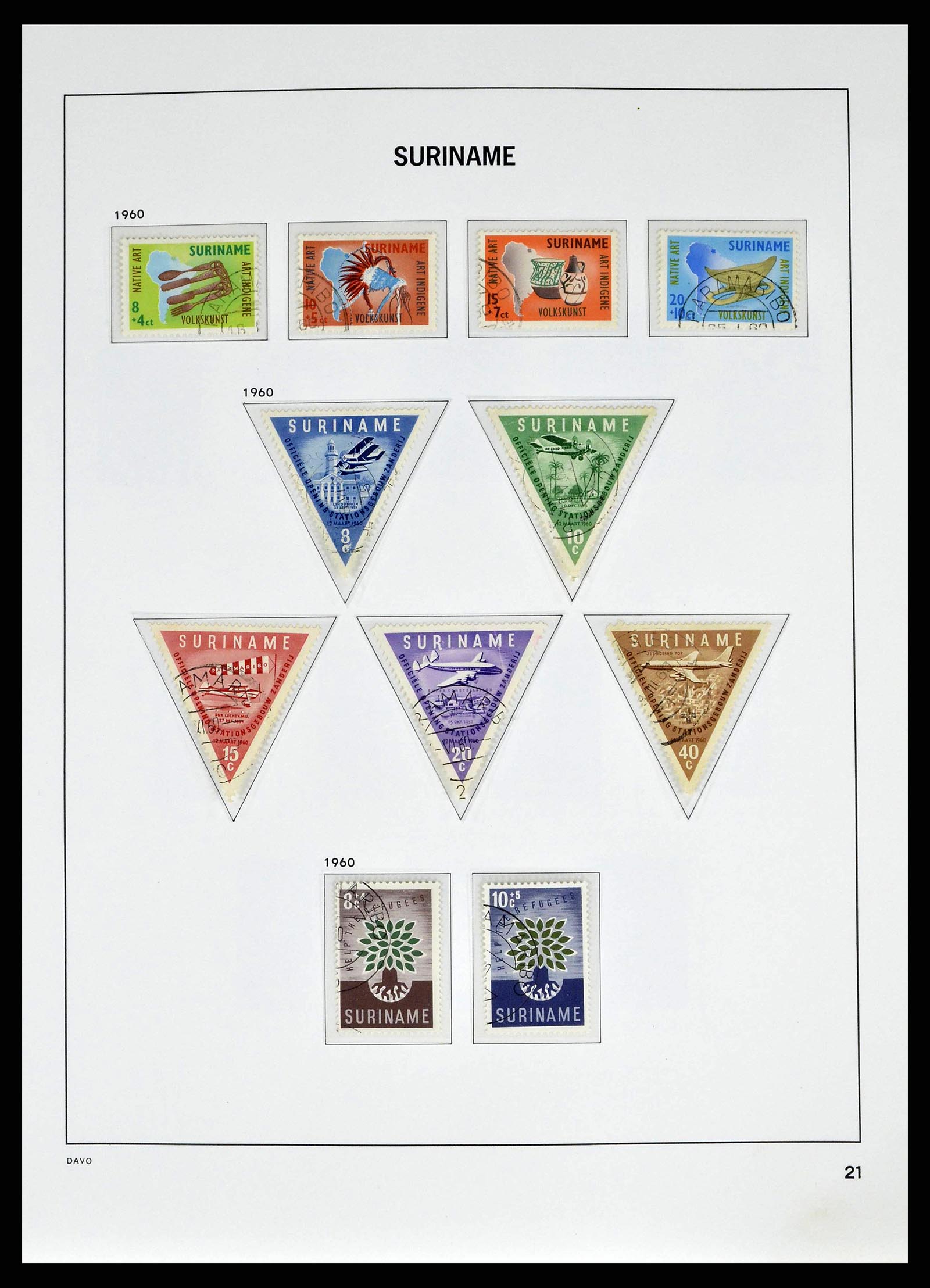 38942 0020 - Postzegelverzameling 38942 Suriname 1873-1975.
